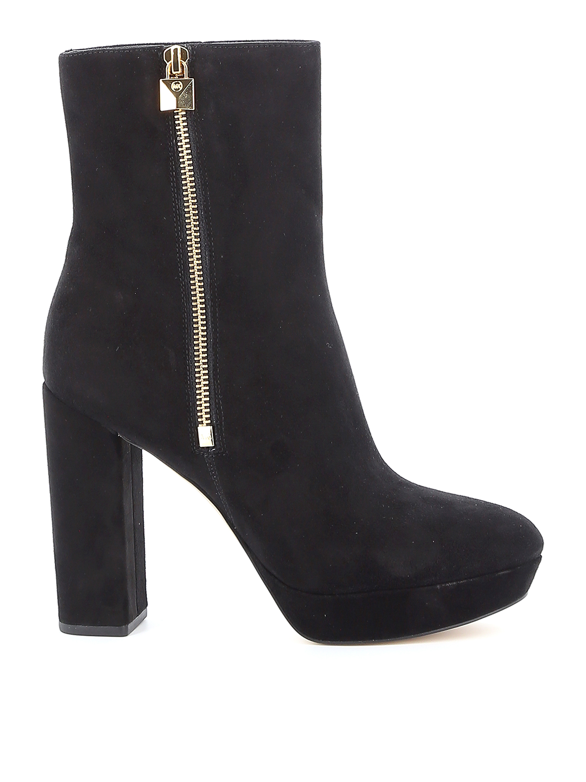 Frenchie black suede ankle boots 