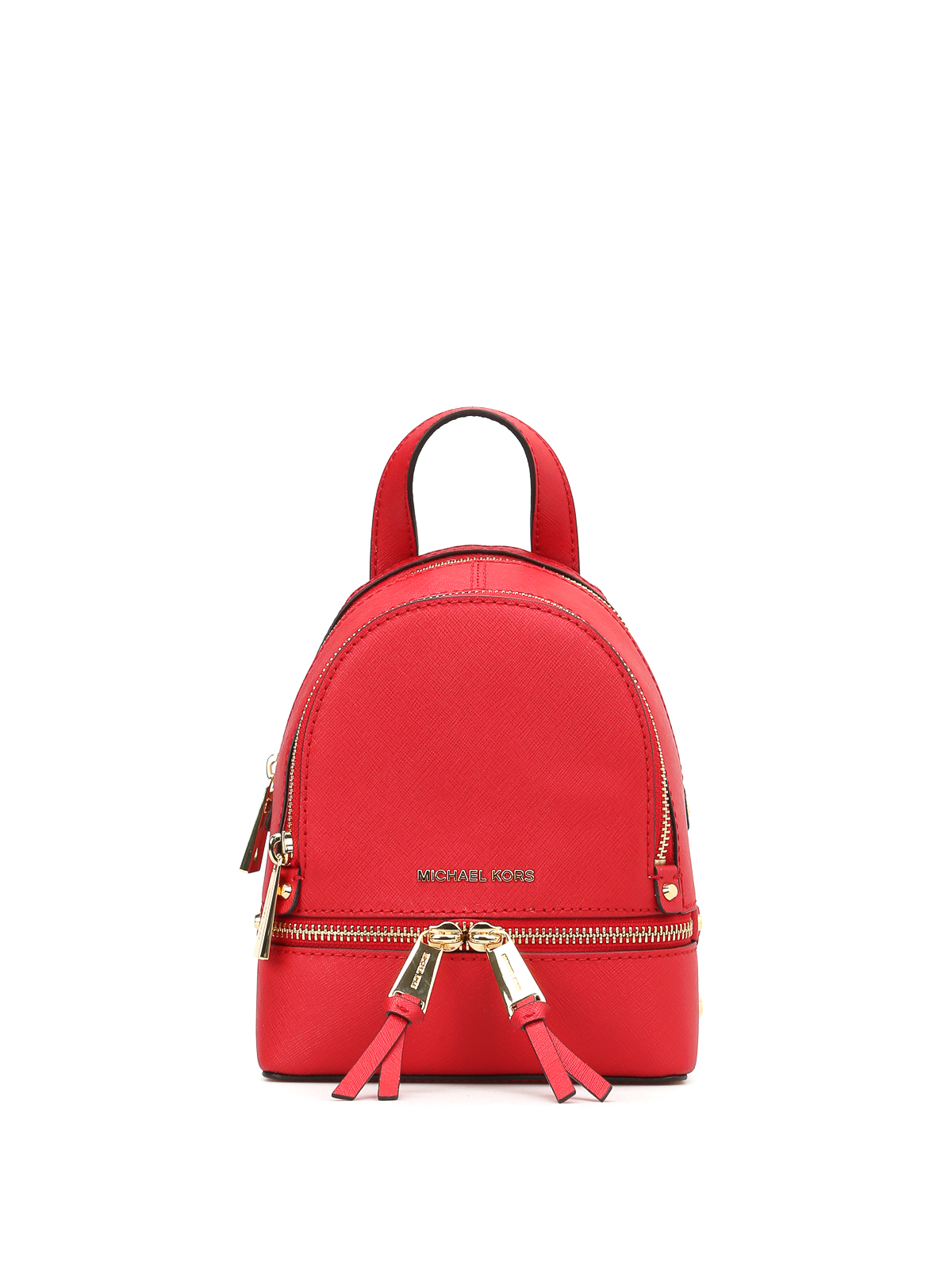michael kors red mini backpack