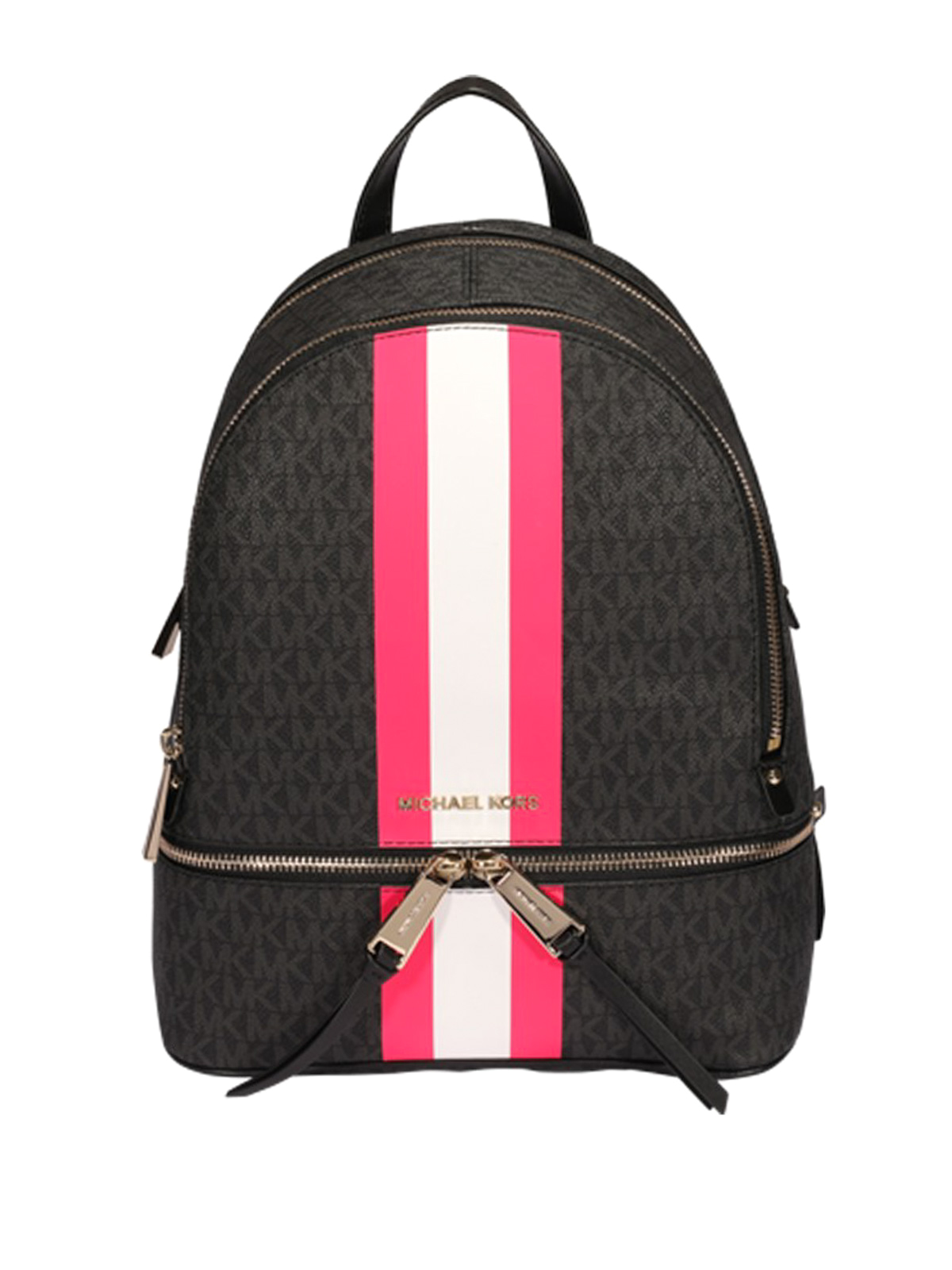 michael kors striped backpack
