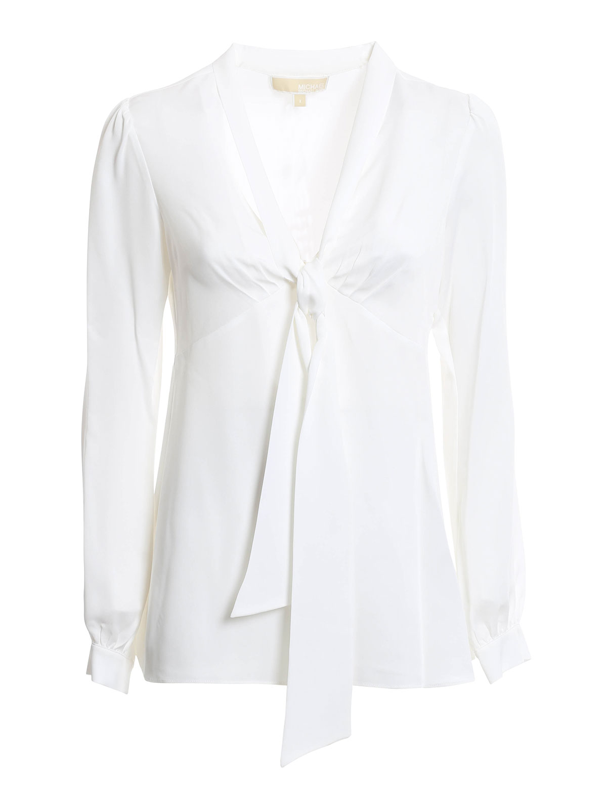Blouses Michael Kors Bow tie silk blouse MH54KNTVY0WHITE