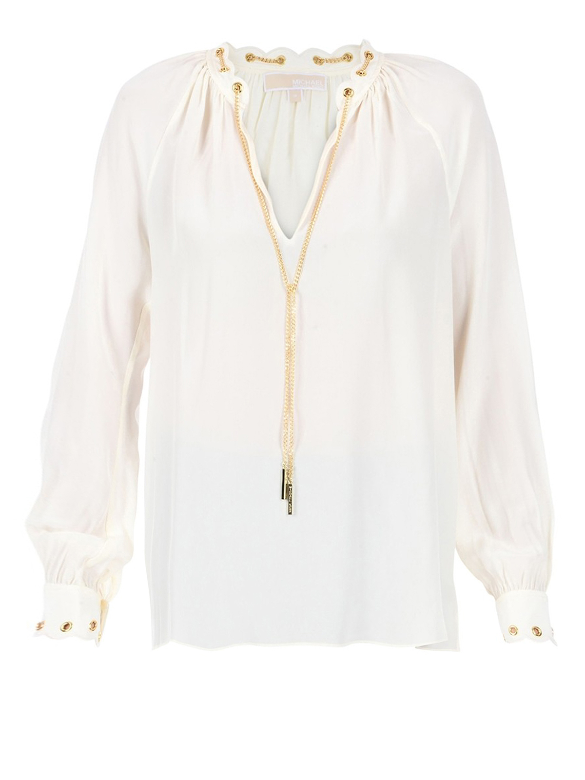 michael kors blouse with gold chain