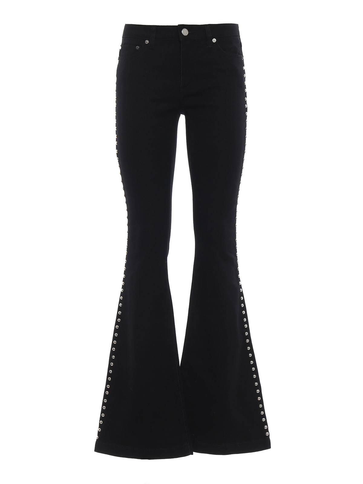 Bootcut jeans Michael Kors - Black Selma stud embellished flared jeans -  MU89CPCKA9001