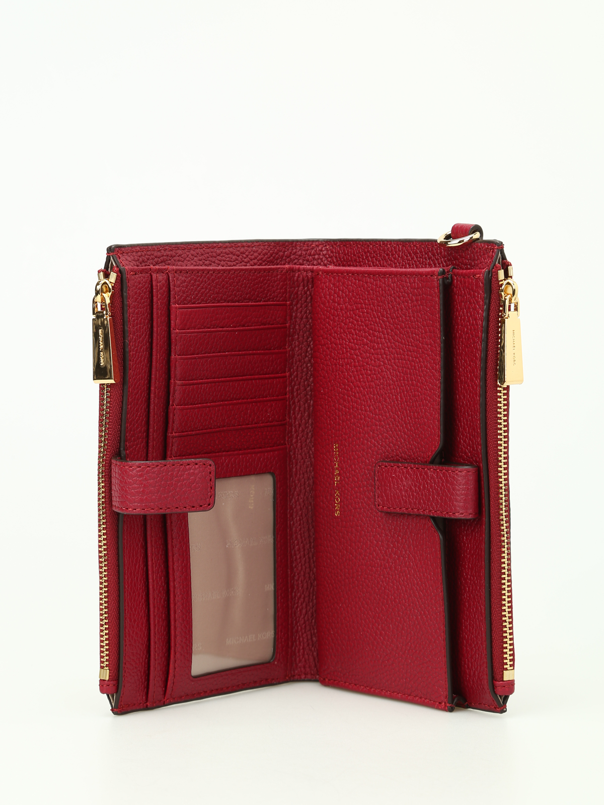 Wallets & purses Michael Kors - Adele mulberry double zip wallet ...