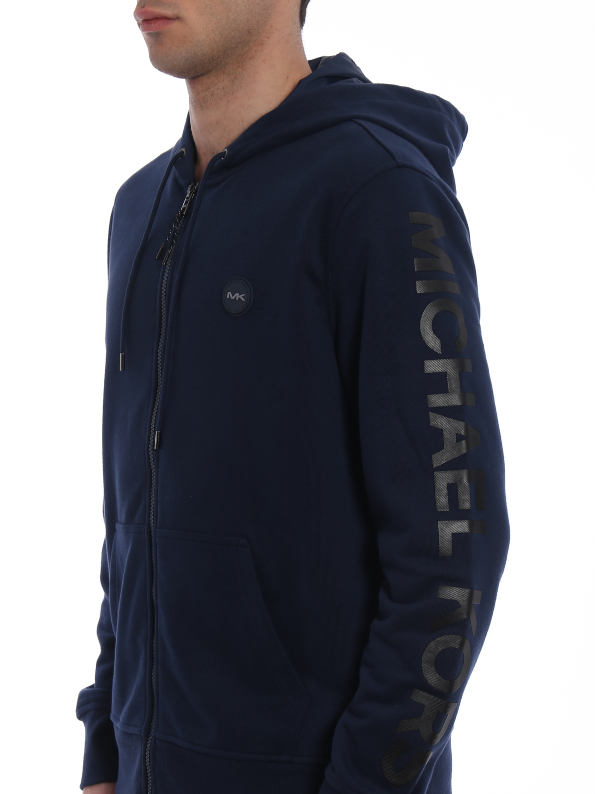 Sweatshirts & Sweaters Michael Kors - Blue cotton fleece zipped hoodie -  CS85GSN4NF401