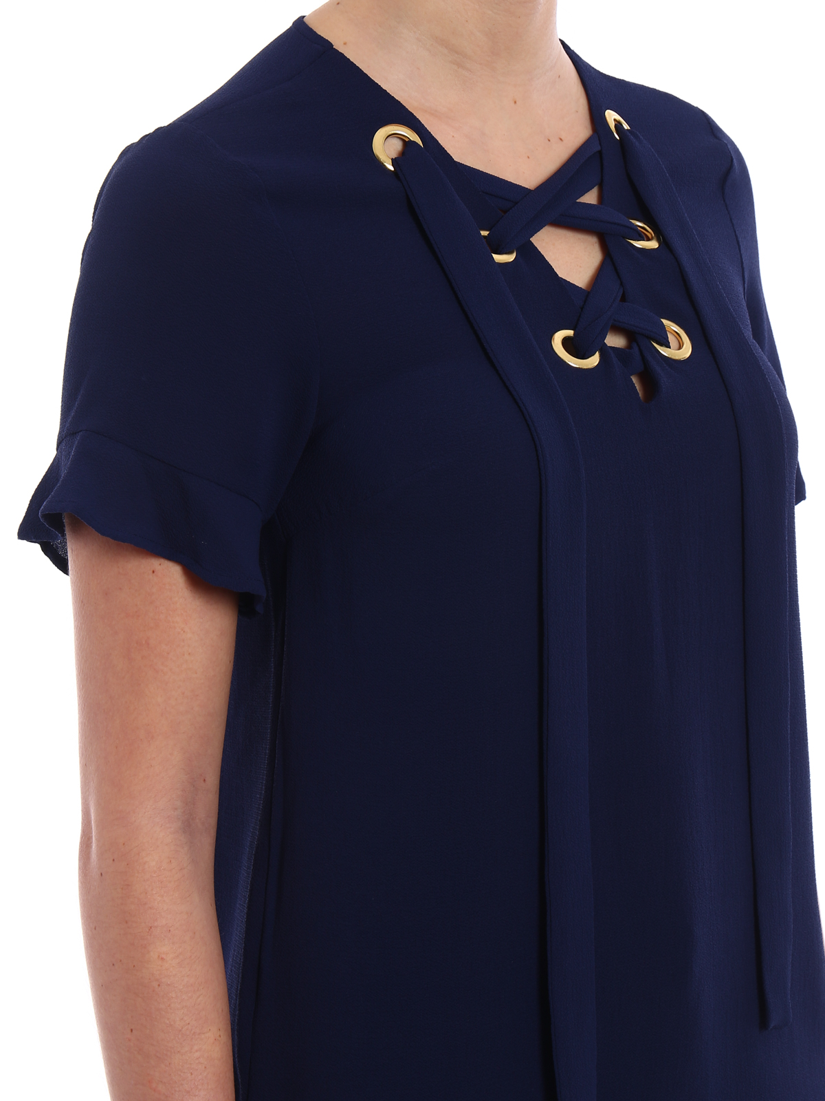 Michael Kors - Blue crepe blouse with 