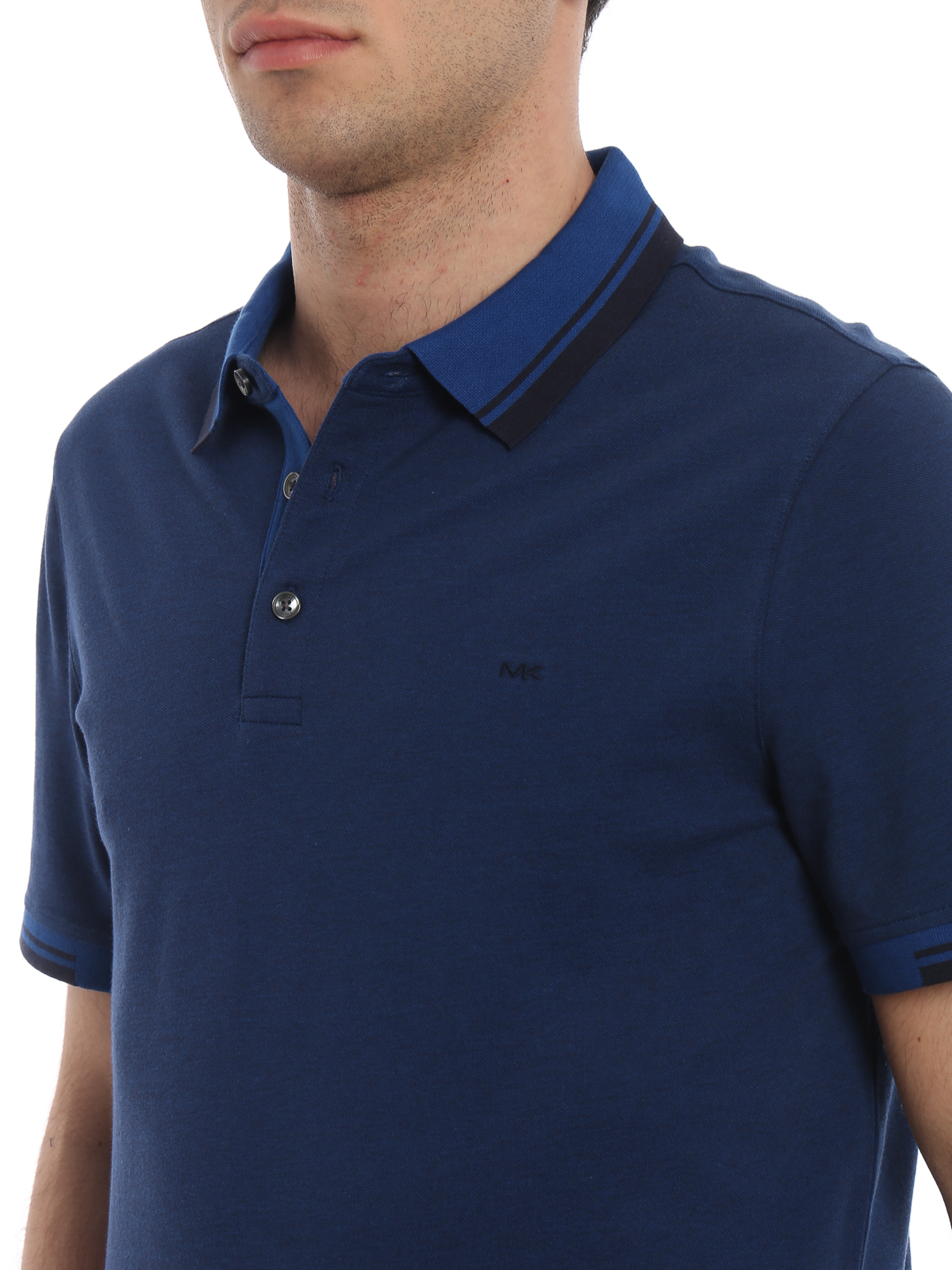 Michael Kors - Blue polo with striped 