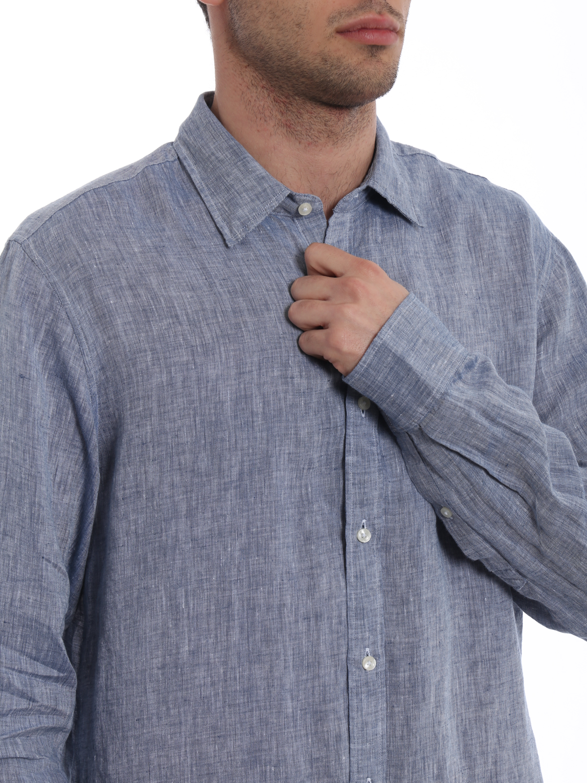 michael kors mens linen shirt