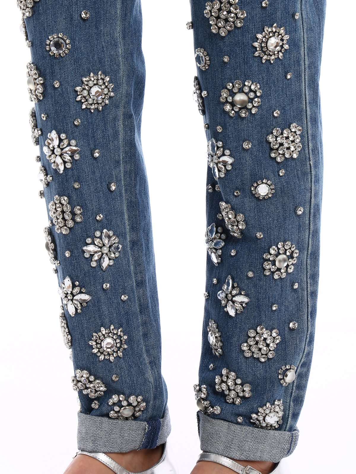 michael kors embroidered jeans