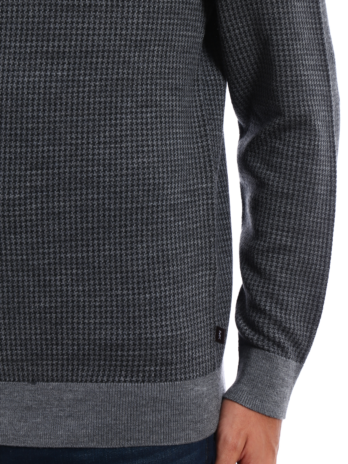 Crew necks Michael Kors - Houndstooth merino wool sweater - CF76K9X2DG055