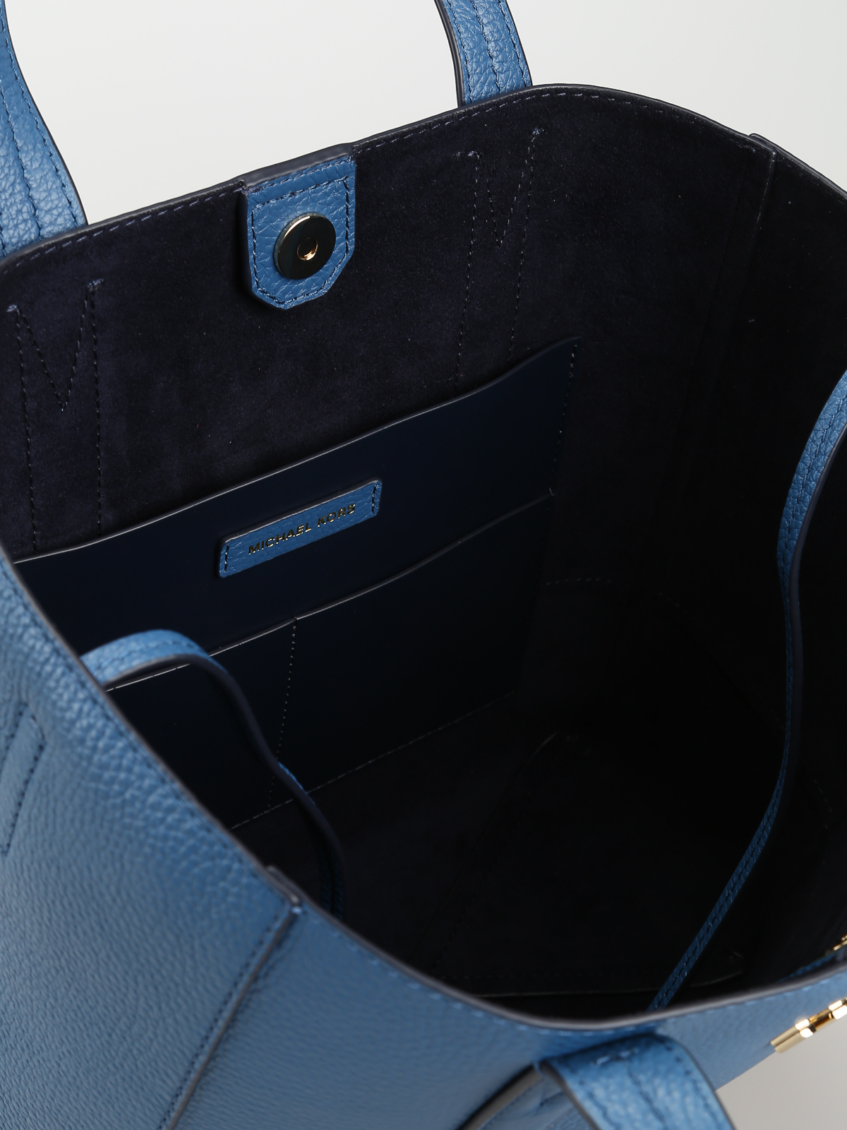 Totes bags Michael Kors - Junie M blue leather tote bag - 30H8TX5T2T415