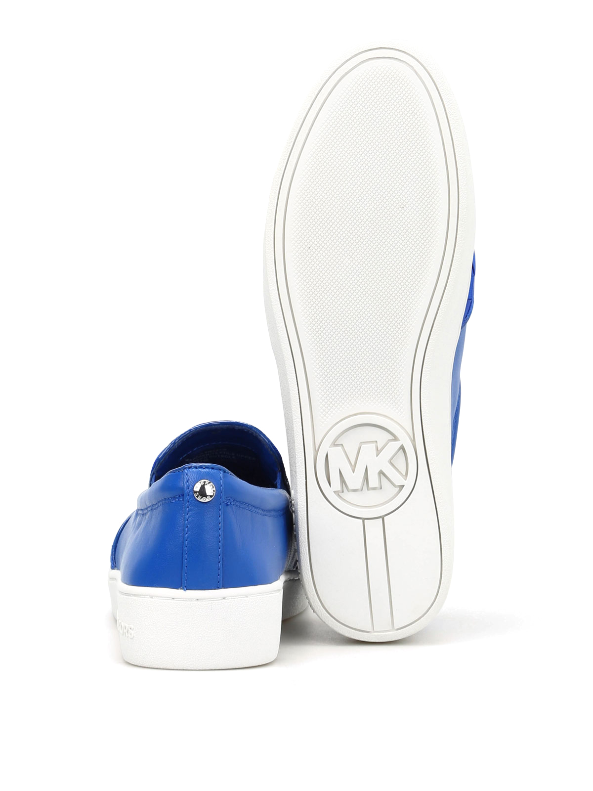 michael kors blue slip on sneakers