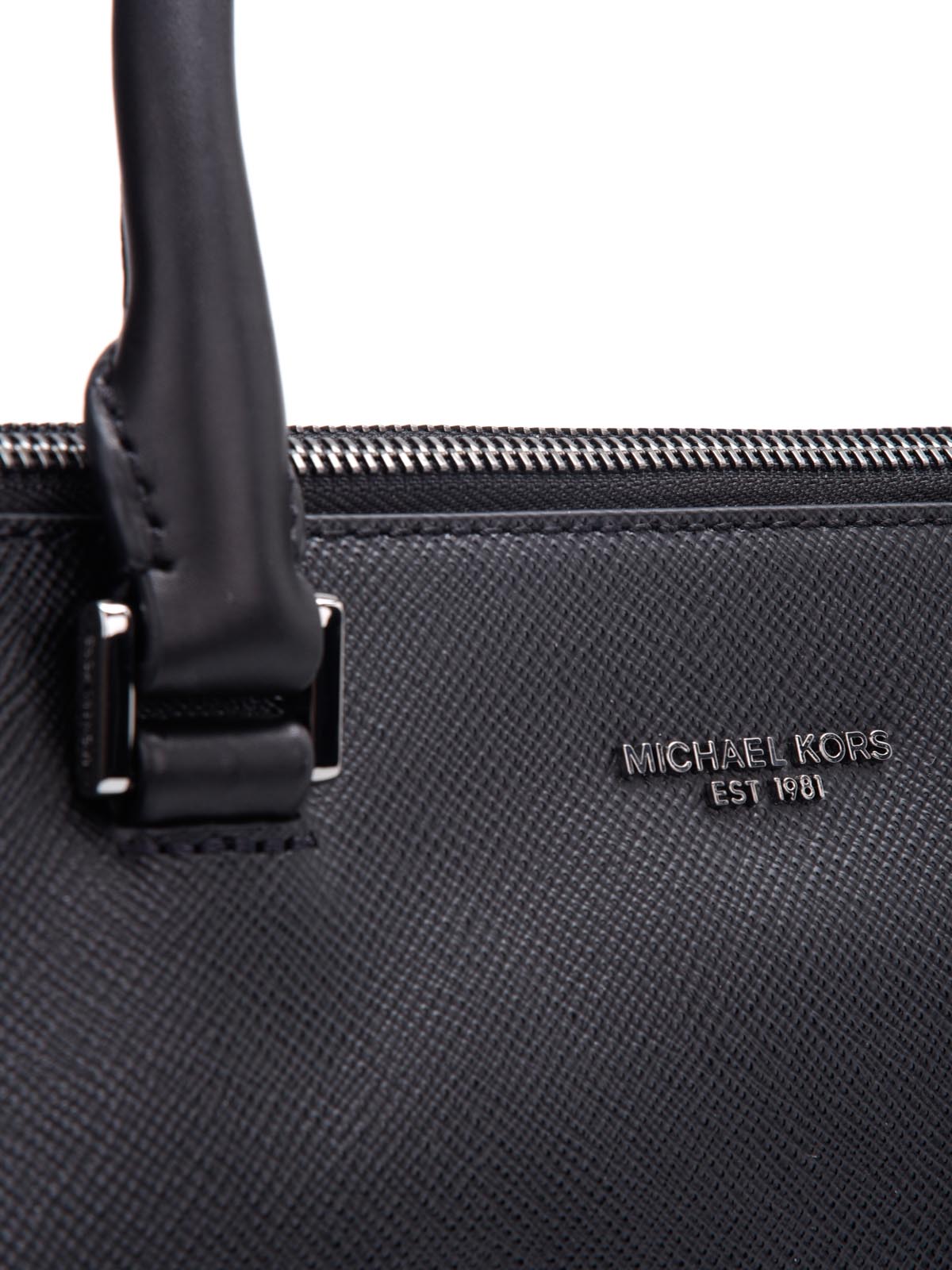 Hudson Crossgrain Leather Briefcase | Michael Kors
