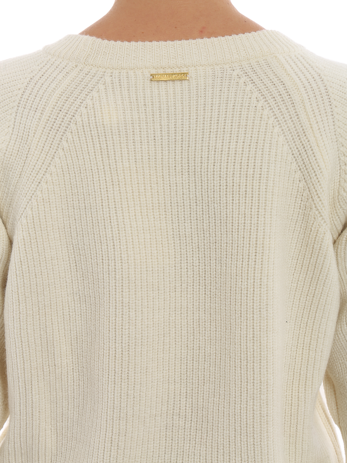 rib knitted sweater - یقه گرد 