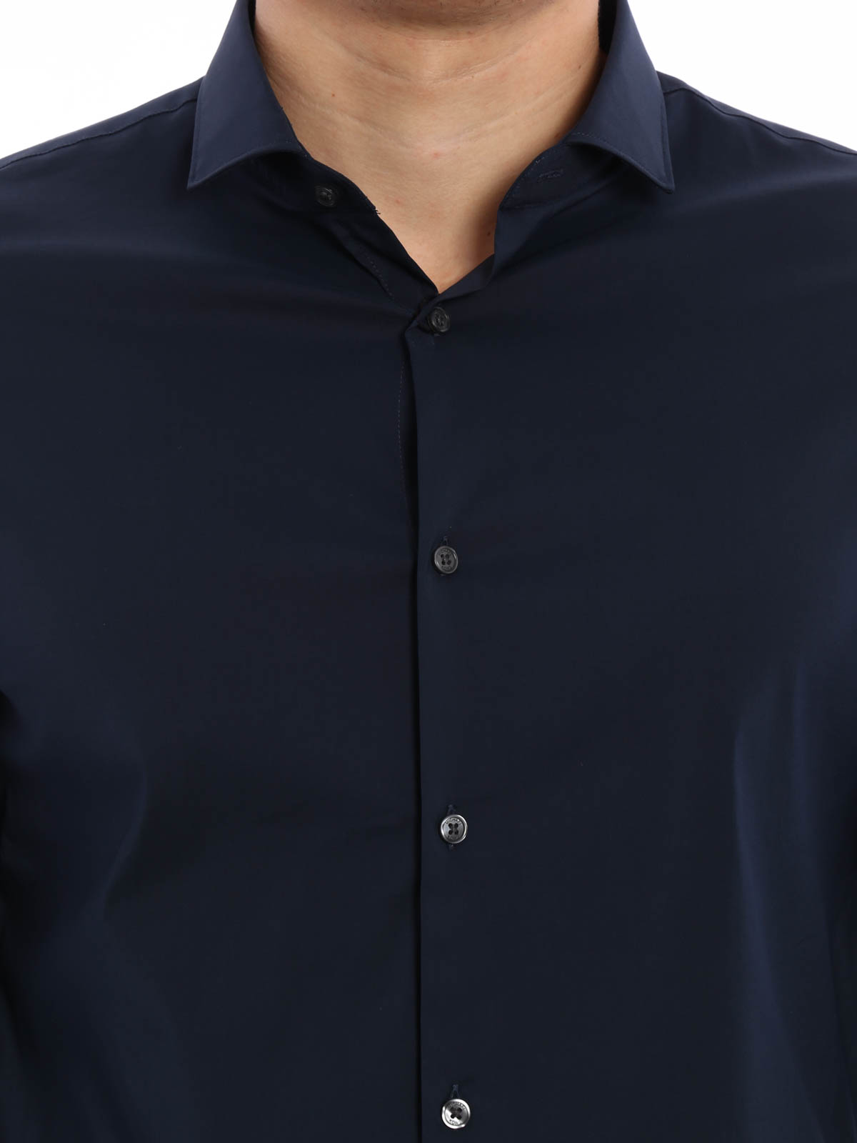 Camisas Michael Kors - Camisa Azul Oscuro Para Hombre - CB94C6GAG5401
