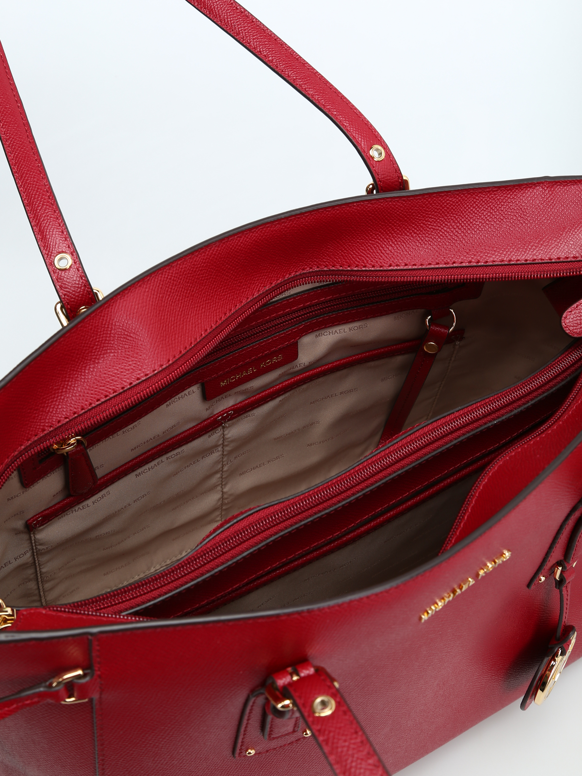 michael kors voyager tote red