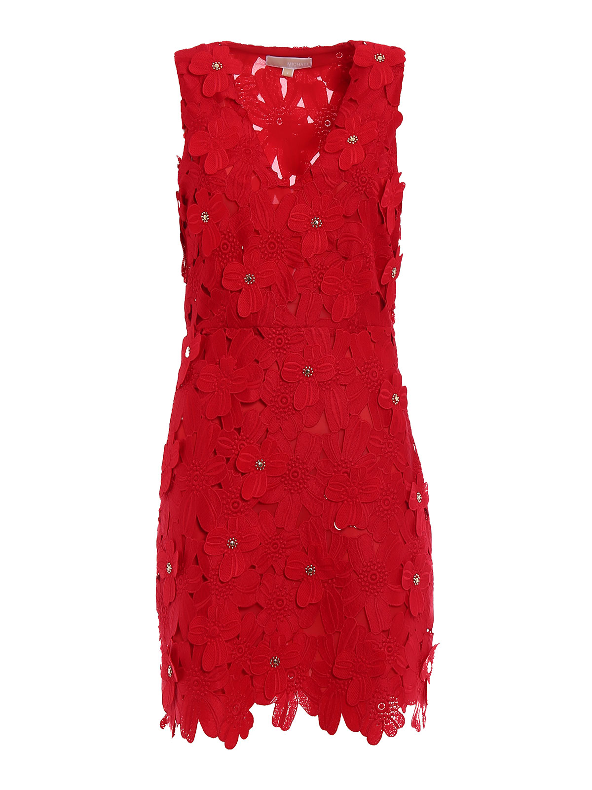 michael kors red floral dress
