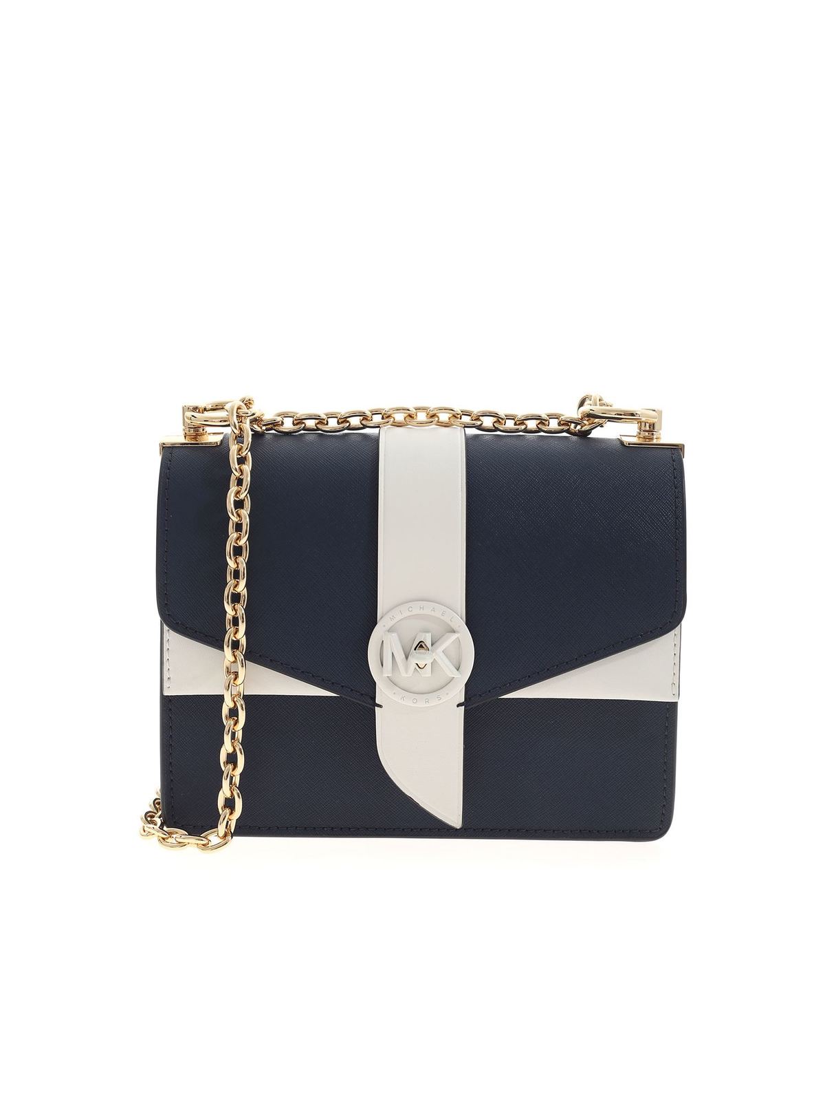 Cross body bags Michael Kors - Greenwich smal bag in blue and white ...