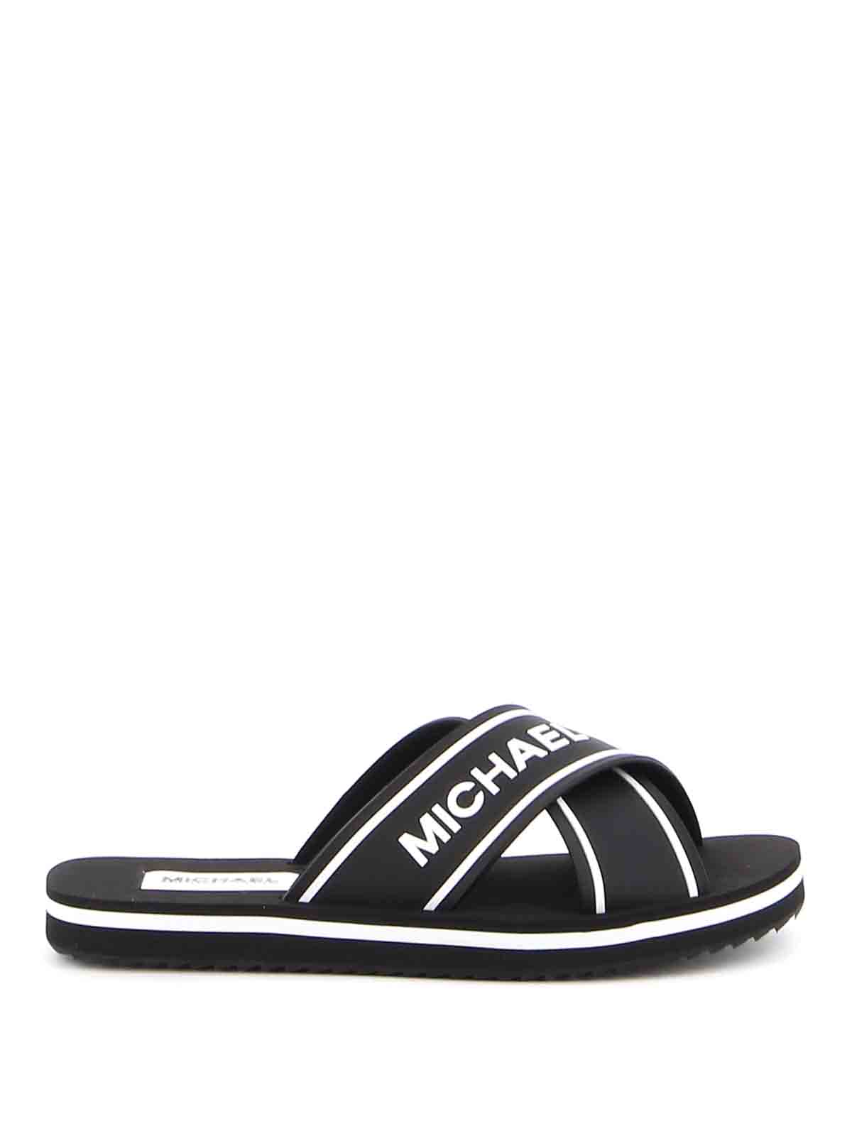 Flip flops Michael Kors - Sparrow criss cross black sandals - 40S0SPFA1Q001