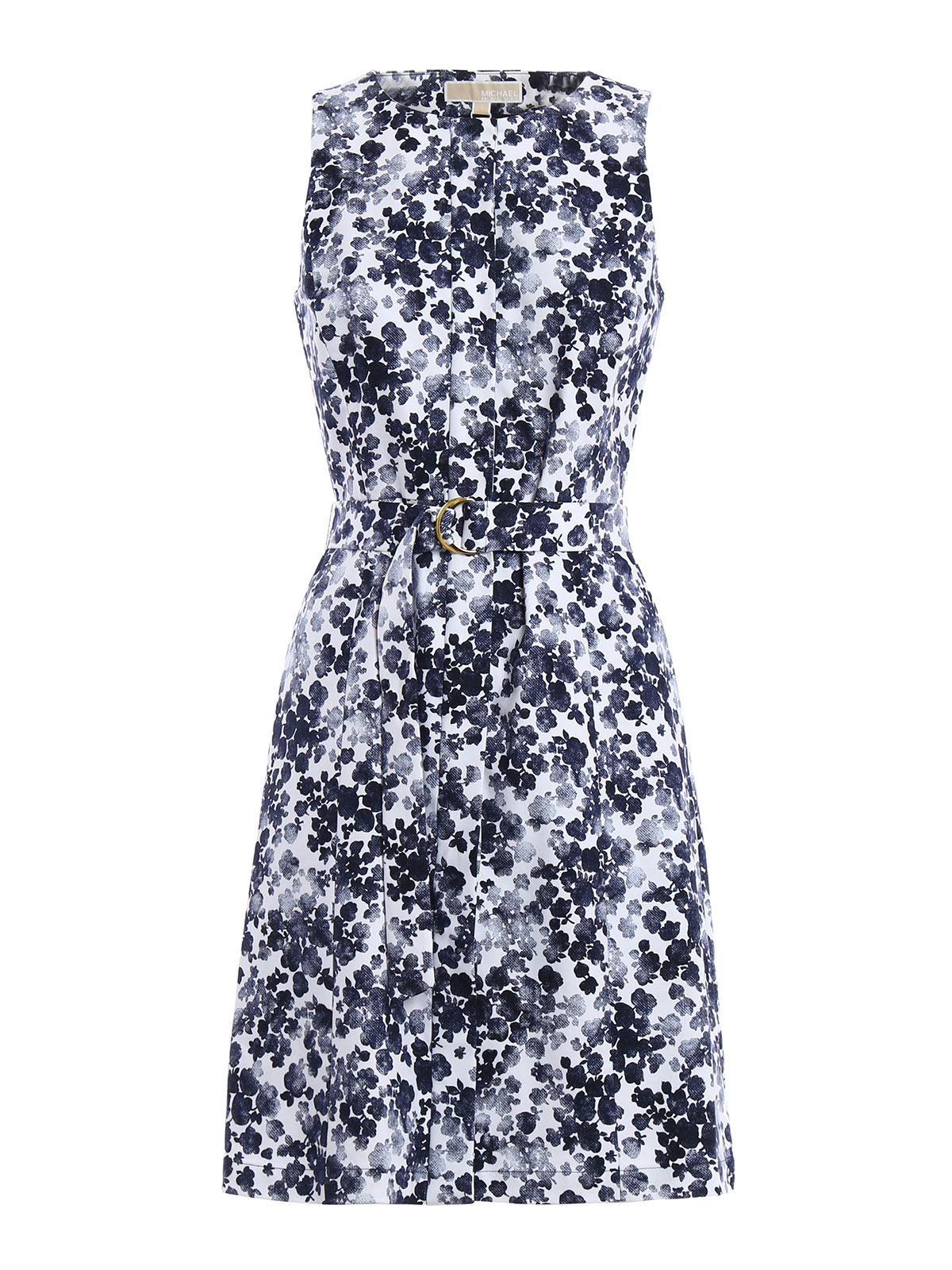 Michael Kors Batik  print  belted dress  knee length 