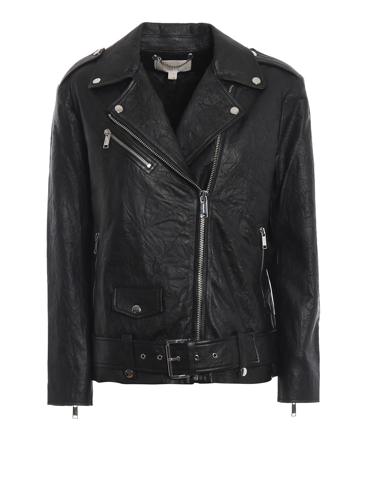 Leather jacket Michael Kors - Black nappa leather moto jacket -  MU92J0K2A3001