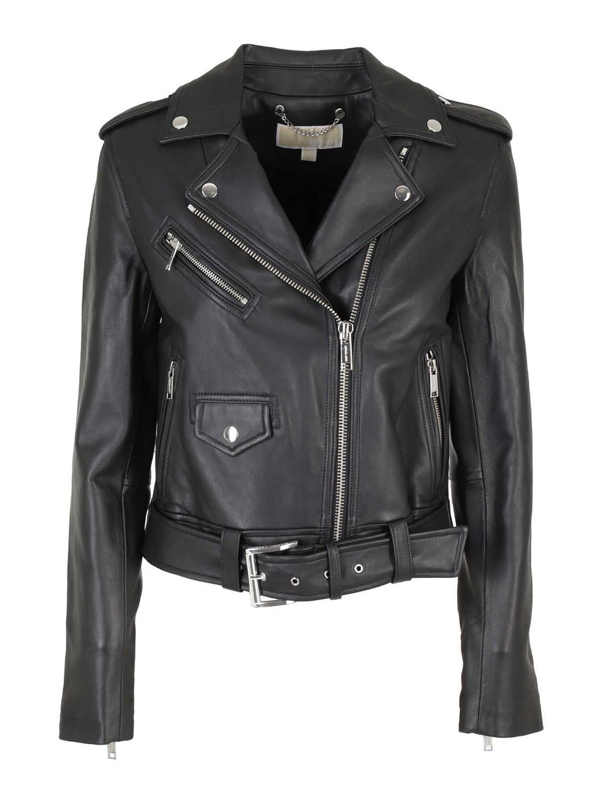 michael kors cropped leather jacket