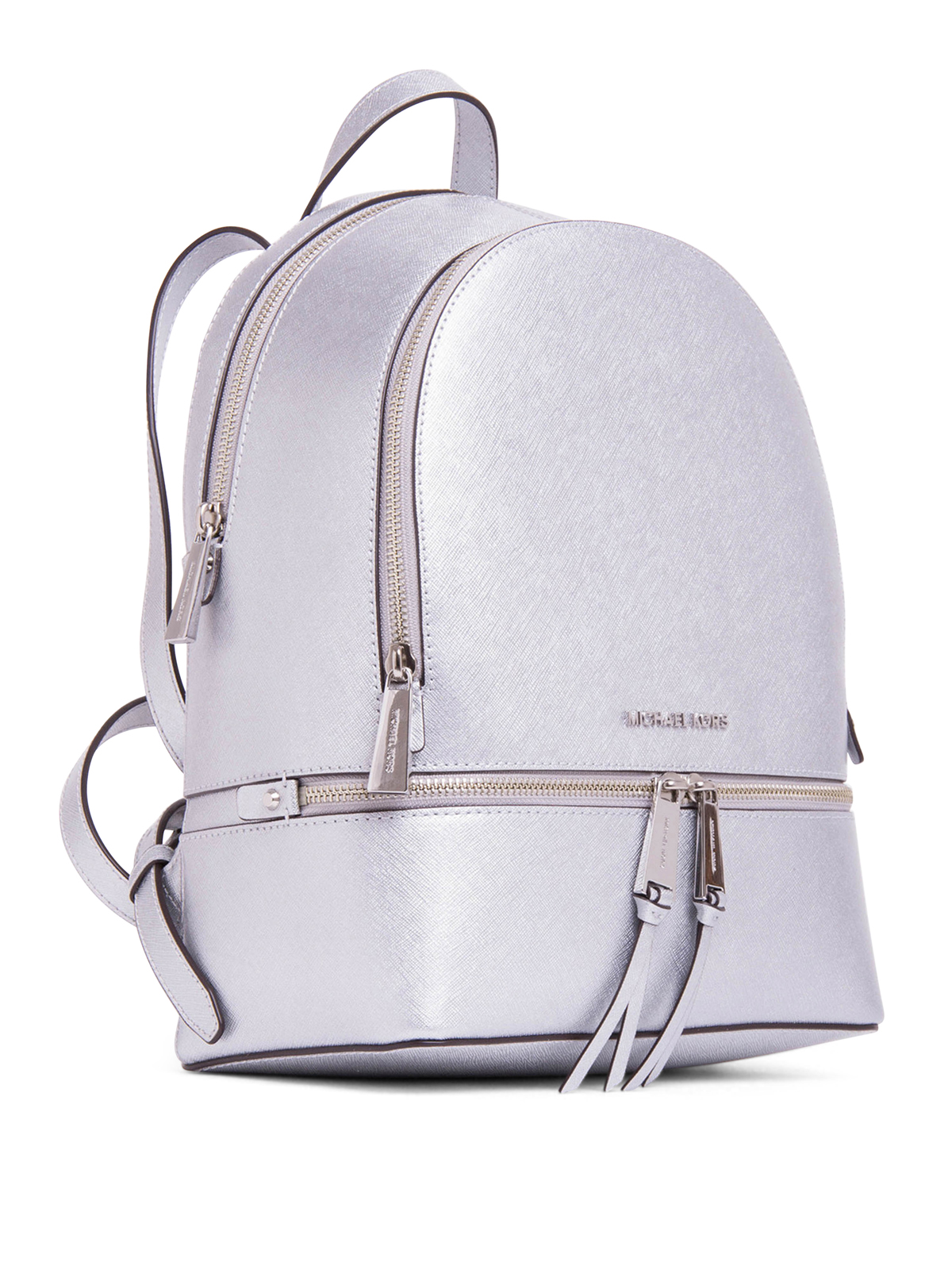 michael kors silver backpack
