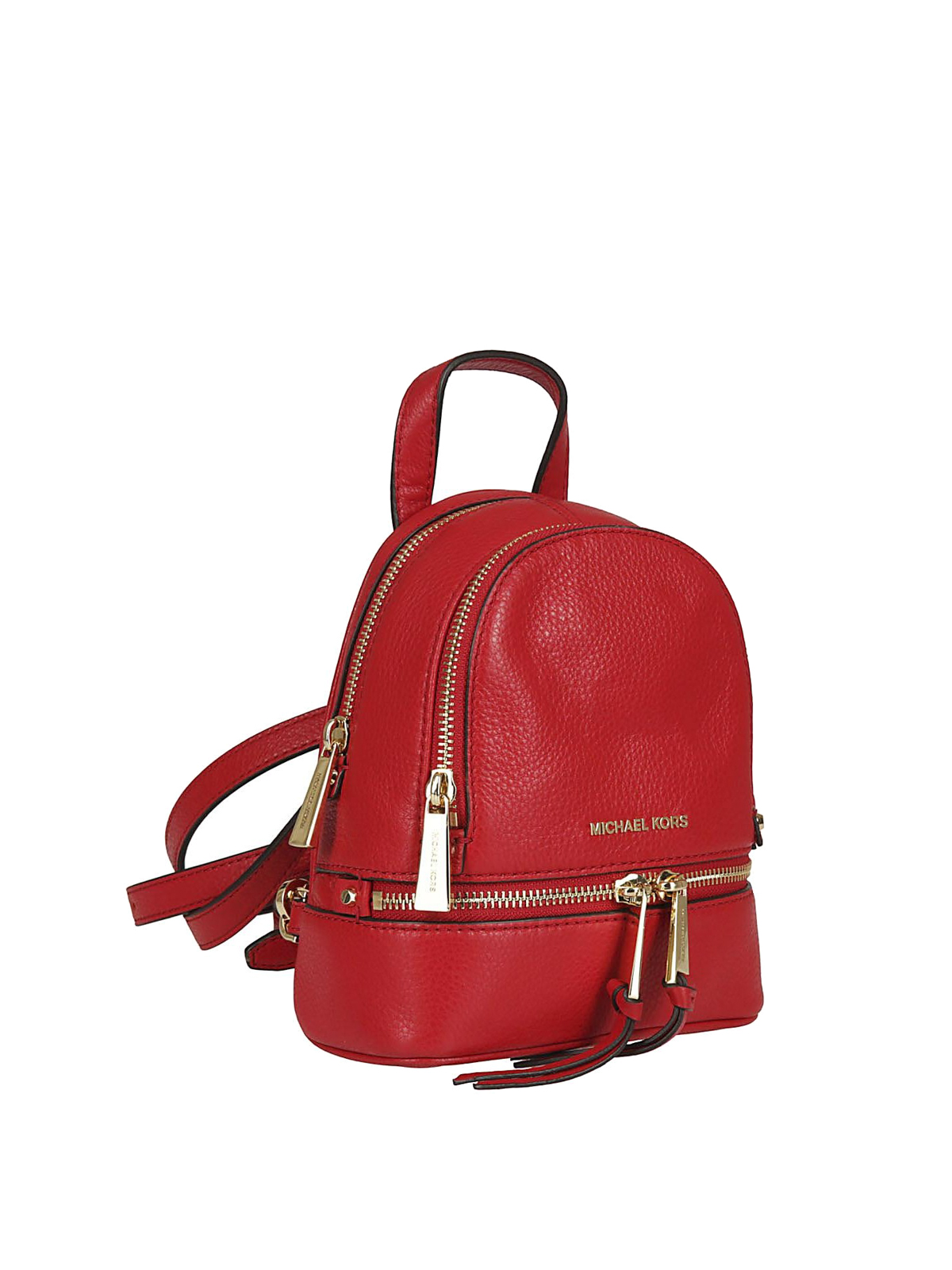 Michael Kors - Rhea Mini red leather backpack - backpacks - 30T6GEZB1L204