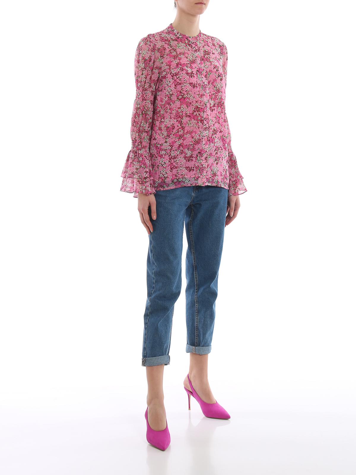 Blouses Michael Kors - Floral print chiffon blouse - MS94LK8AXE654