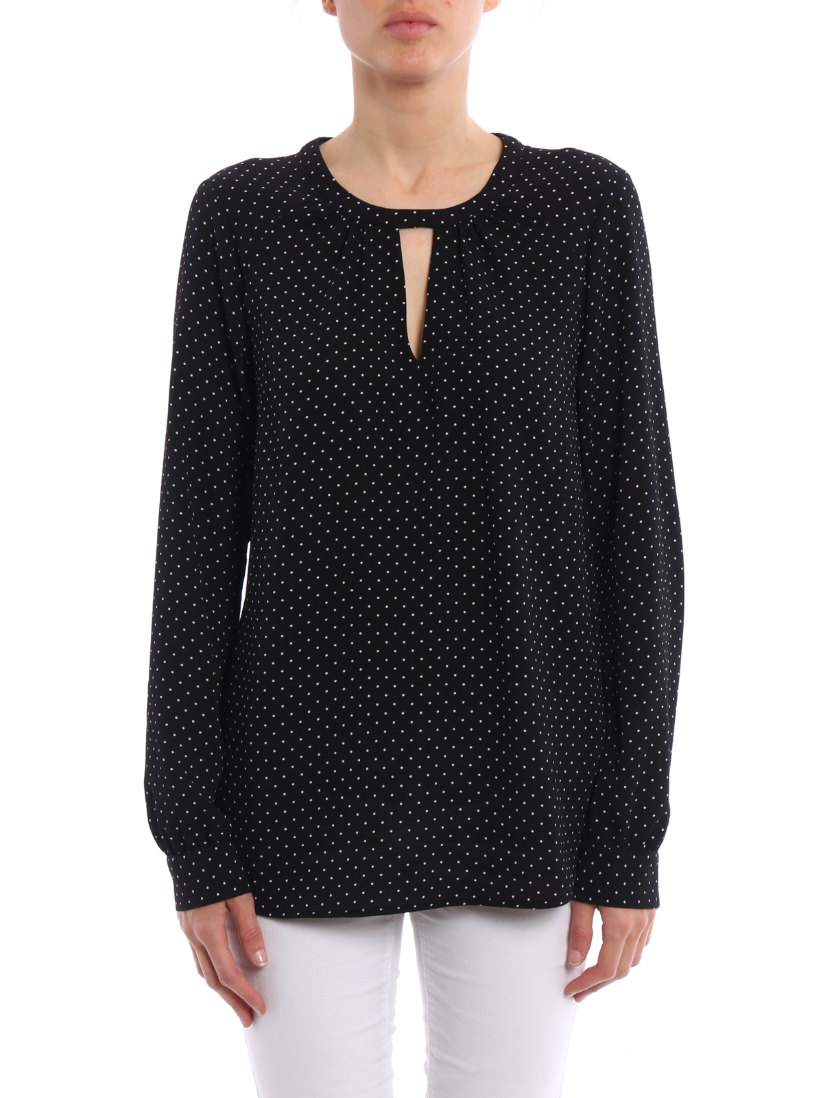 michael kors polka dot blouse