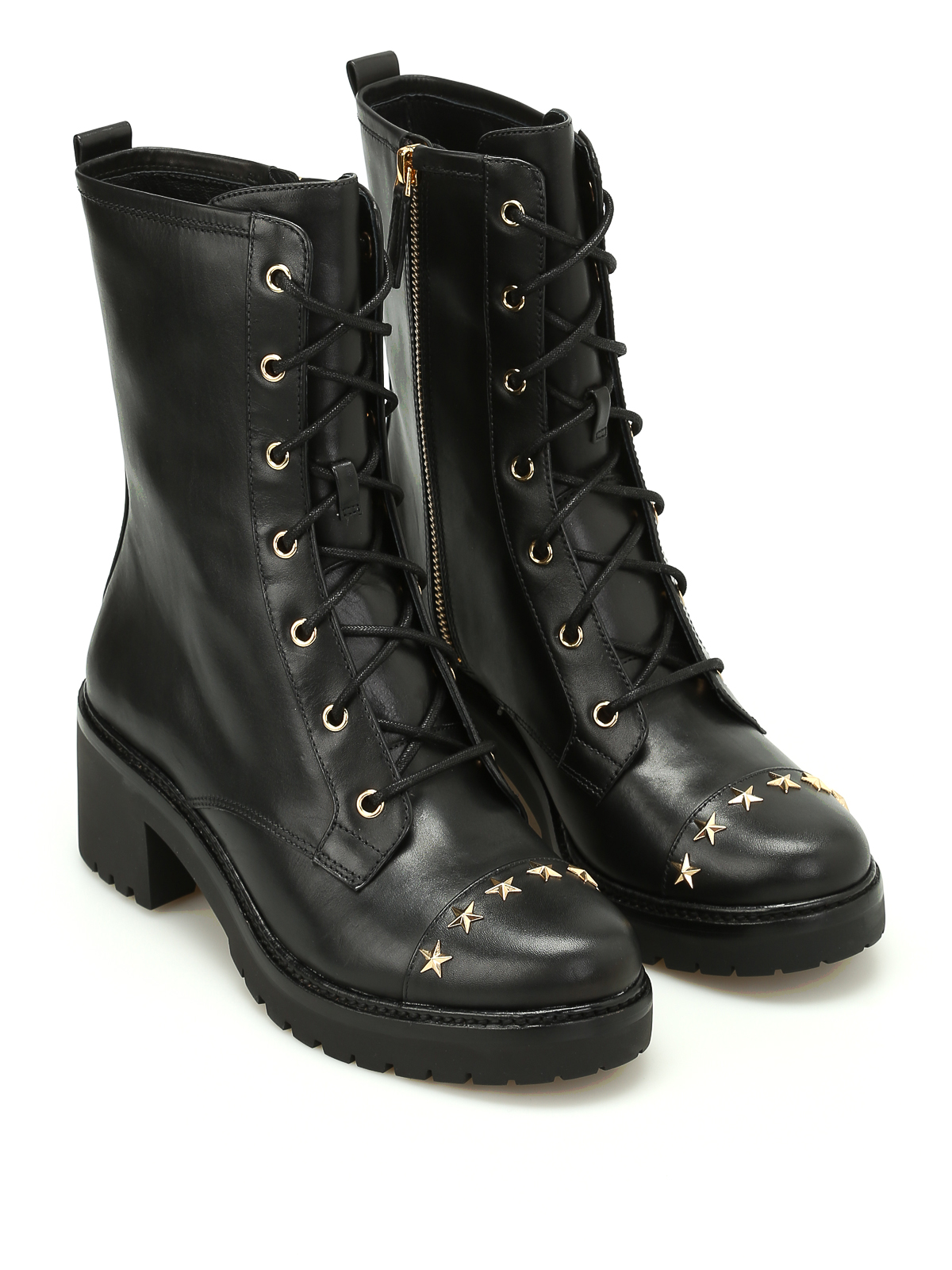 michael kors combat boots with stars