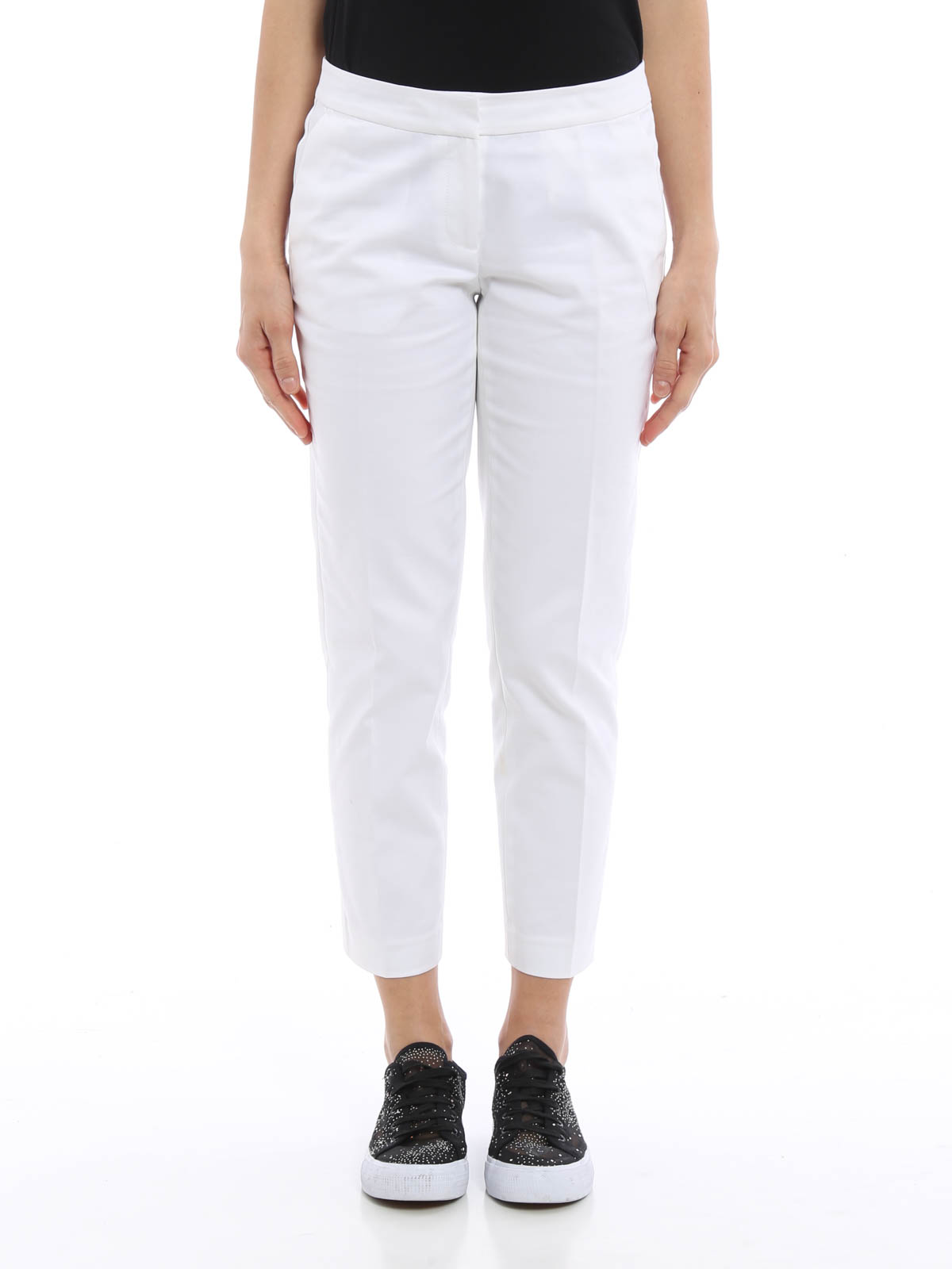 nadering uitvinden lip Casual trousers Michael Kors - Stretch cotton crop trousers - MS73GV5C64100
