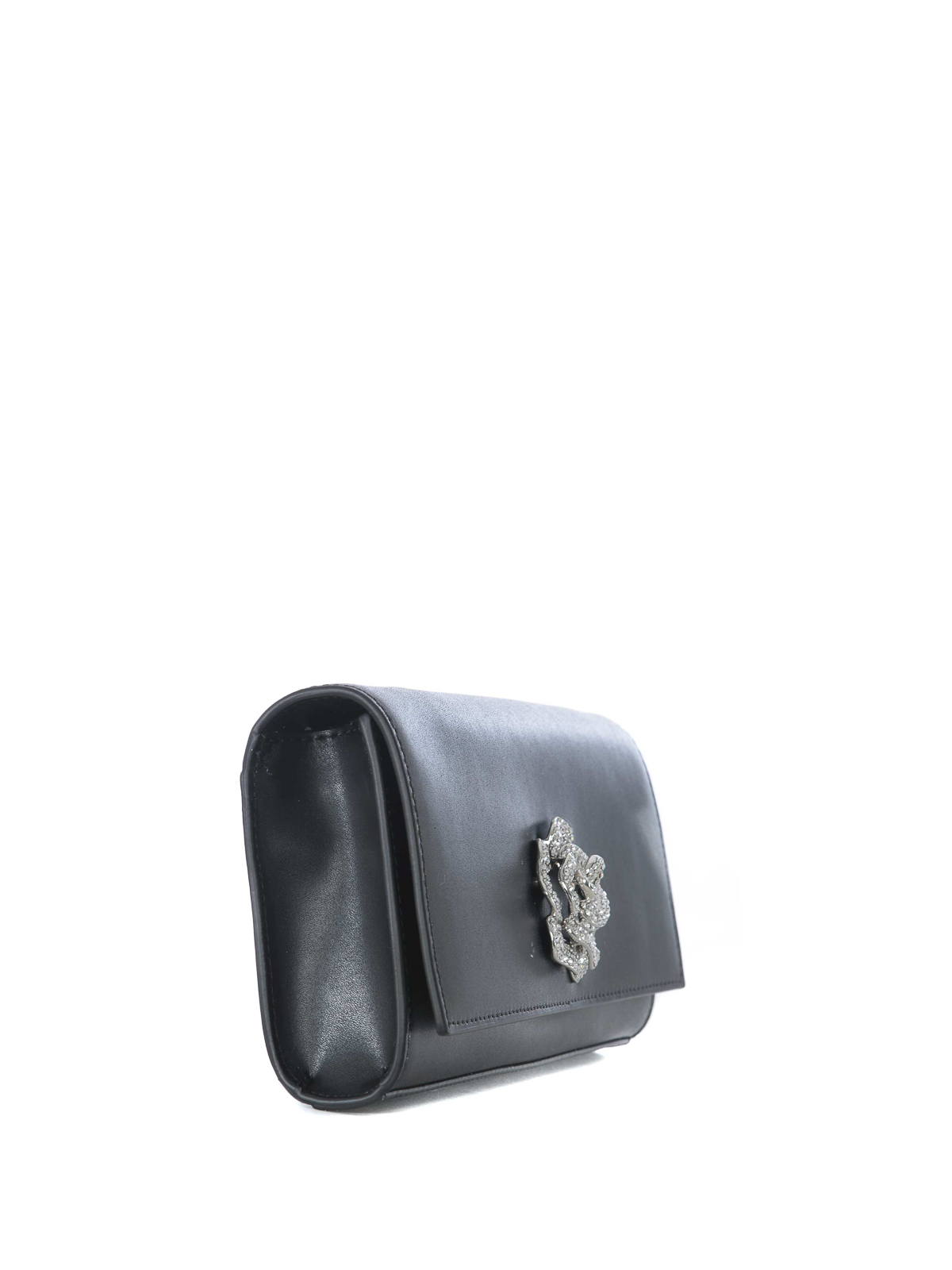 bellamie embellished leather clutch