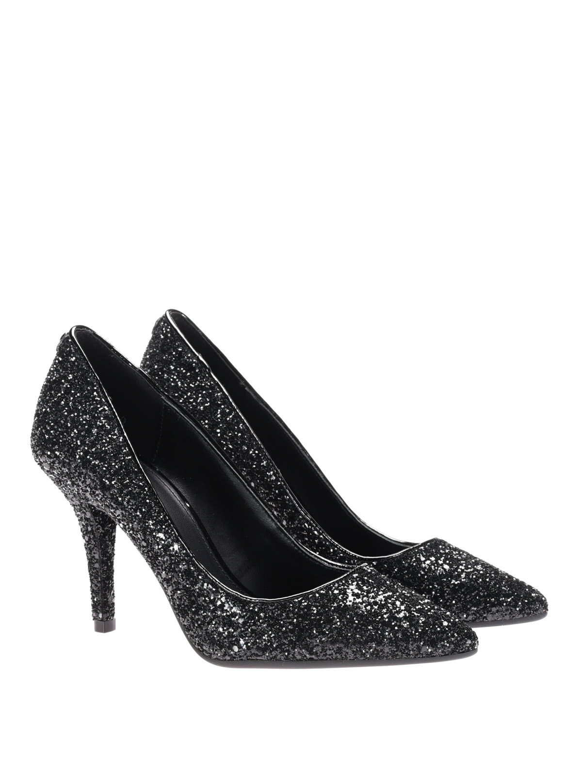 michael kors black sparkly heels