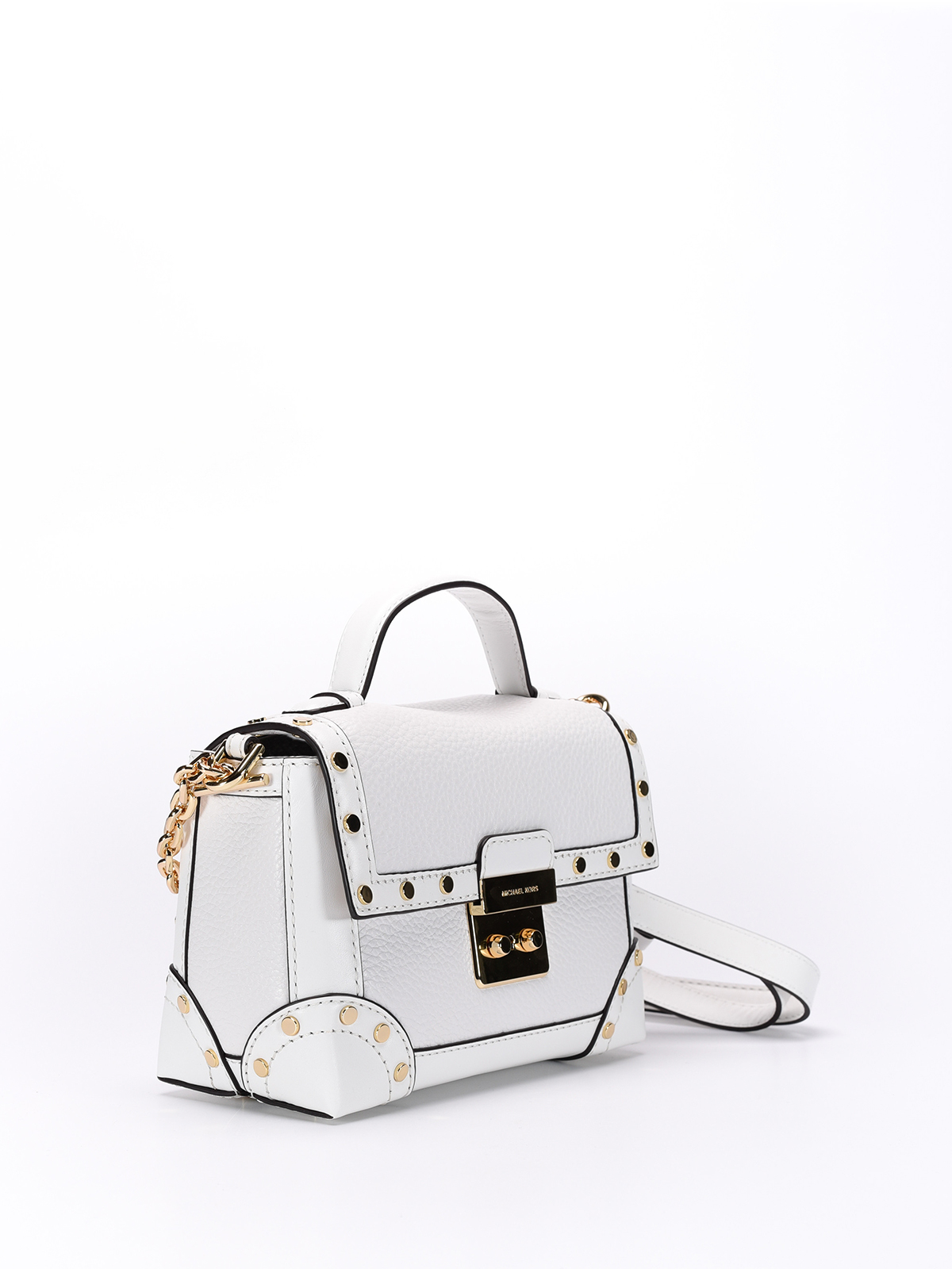 MK white studded purse