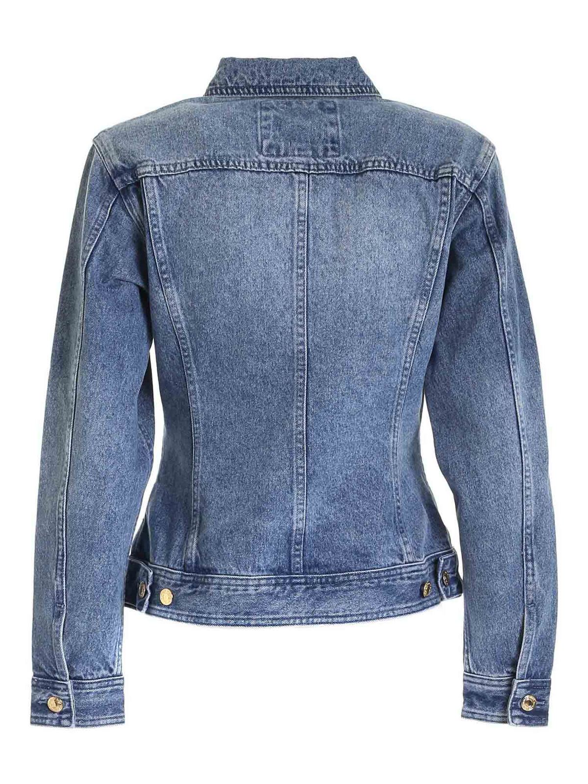 michael kors blue jean jacket