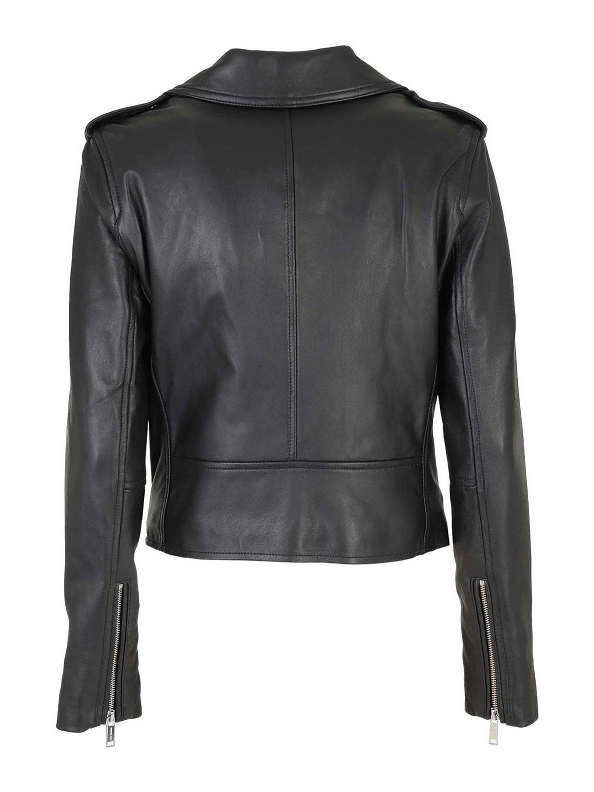 michael kors metallic leather moto jacket