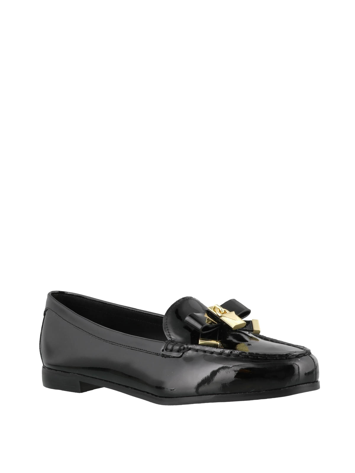 Loafers & Slippers Michael Kors - Bow and padlock detailed black loafers -  40R9ALFP1A001