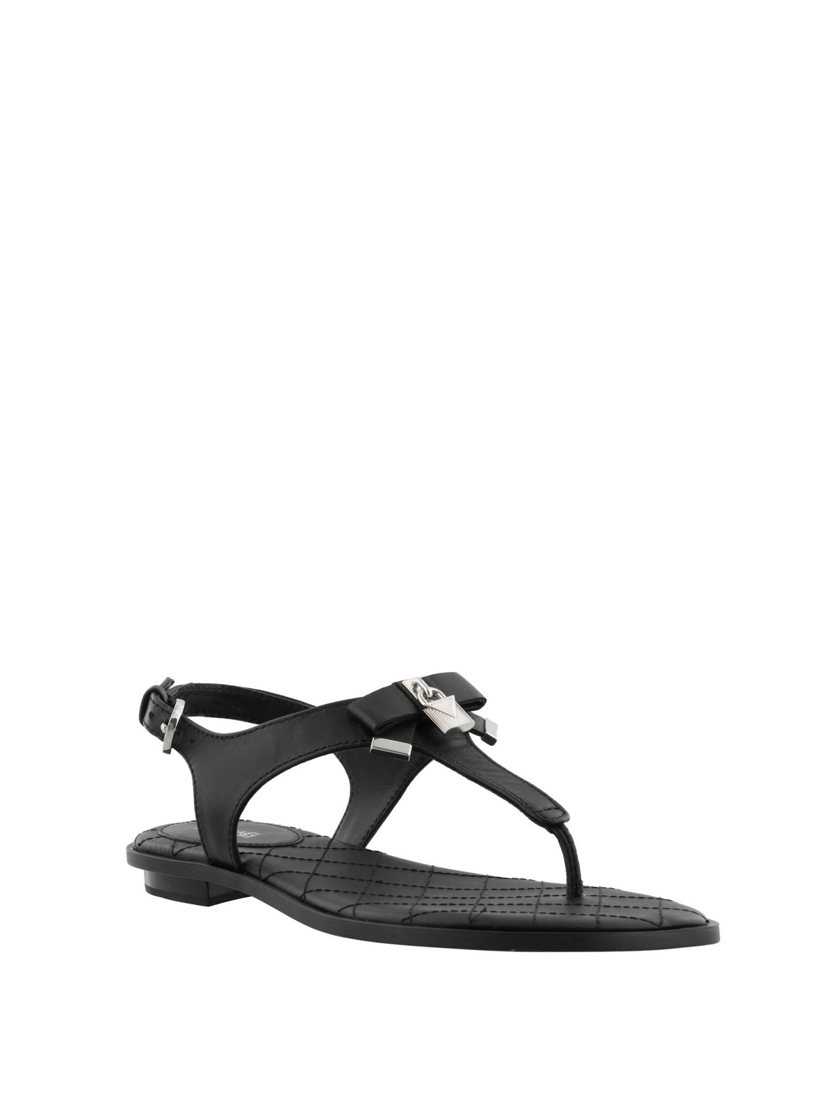 michael kors black thong sandals