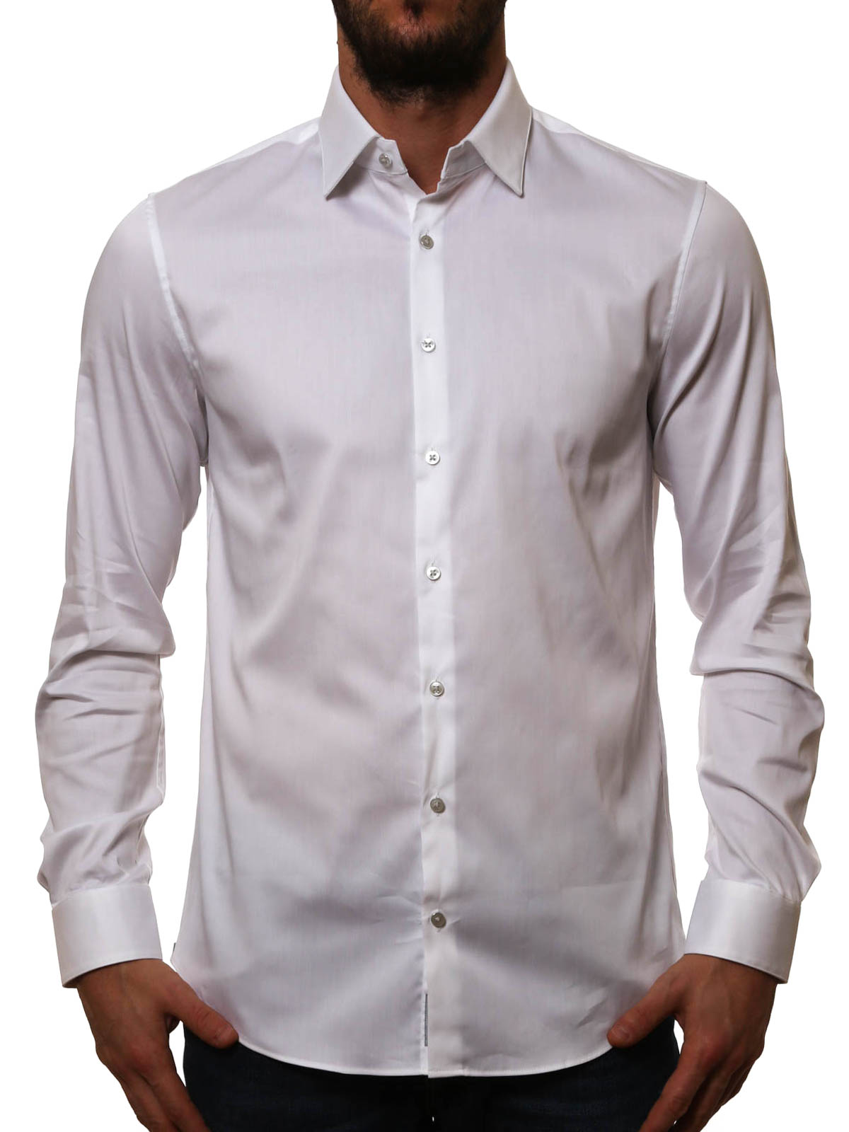 Camisas Michael Kors - Camisa Blanca Para Hombre - 90076GGRALOOLO100