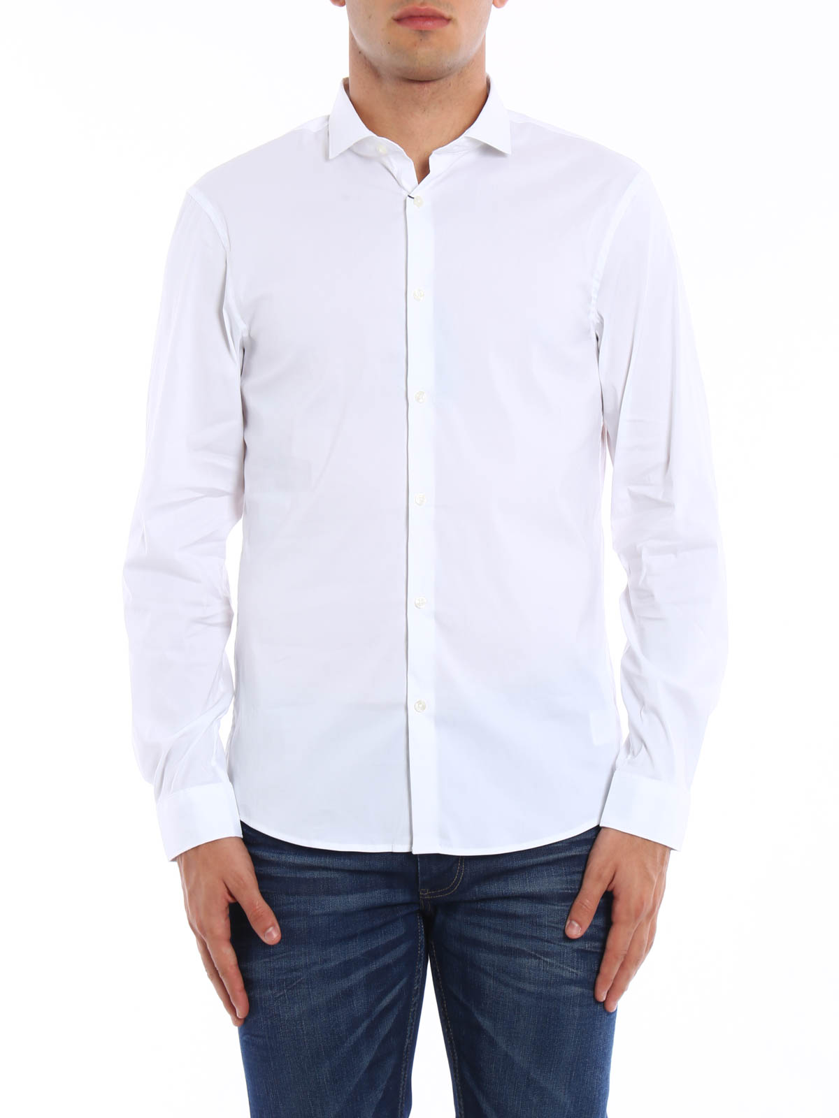 Camisas Michael Kors - Camisa Blanca Para Hombre - CF64C6GAG5100