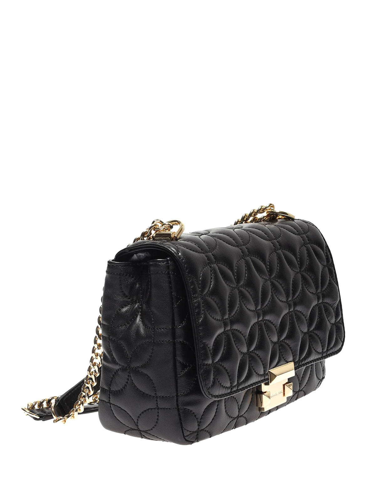 black quilted michael kors purse