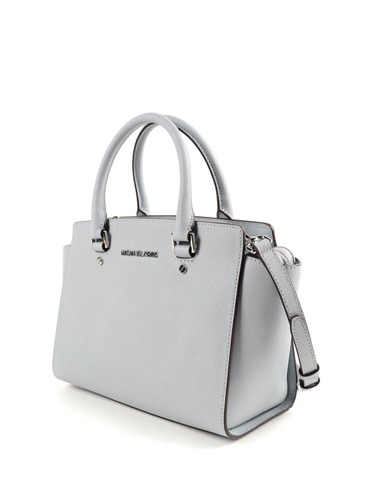 MICHAEL Michael Kors Selma Medium Top Zip Satchel - Pearl Grey -  30T3SLMS2L-081 