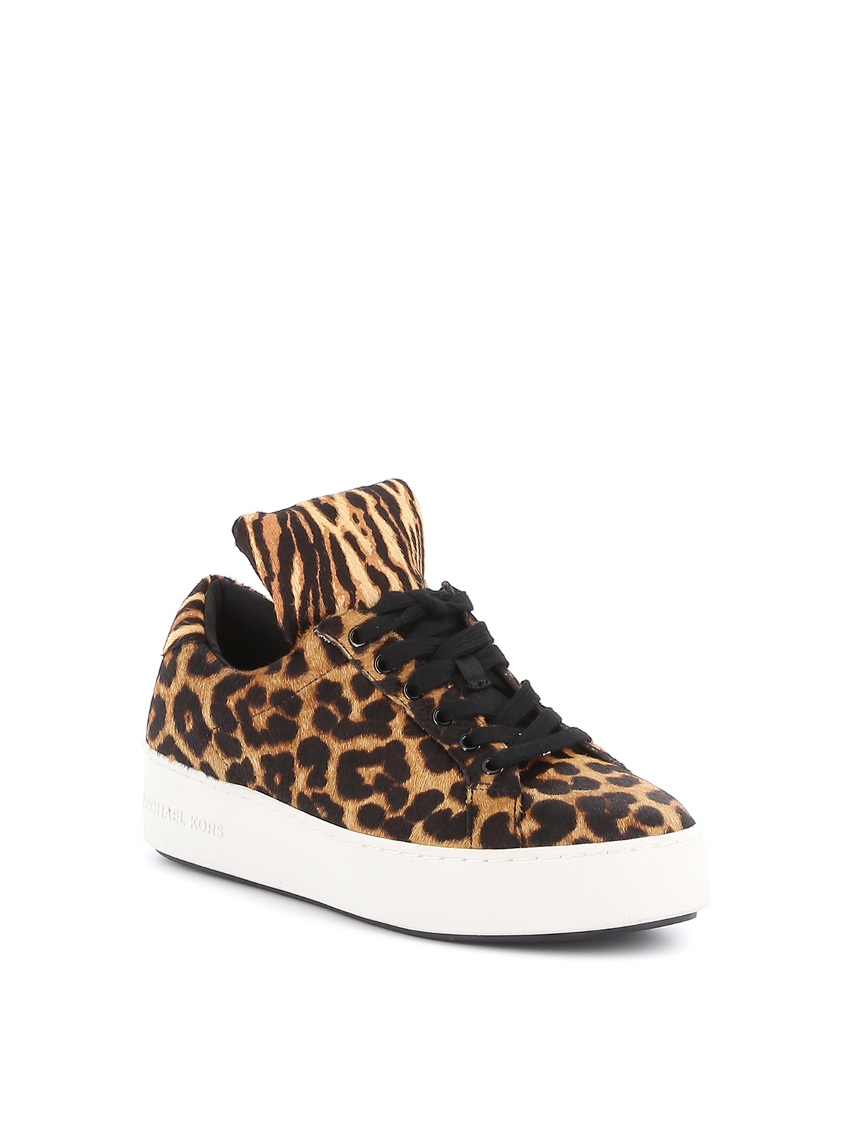 Mindy leopard print calf hair sneakers 