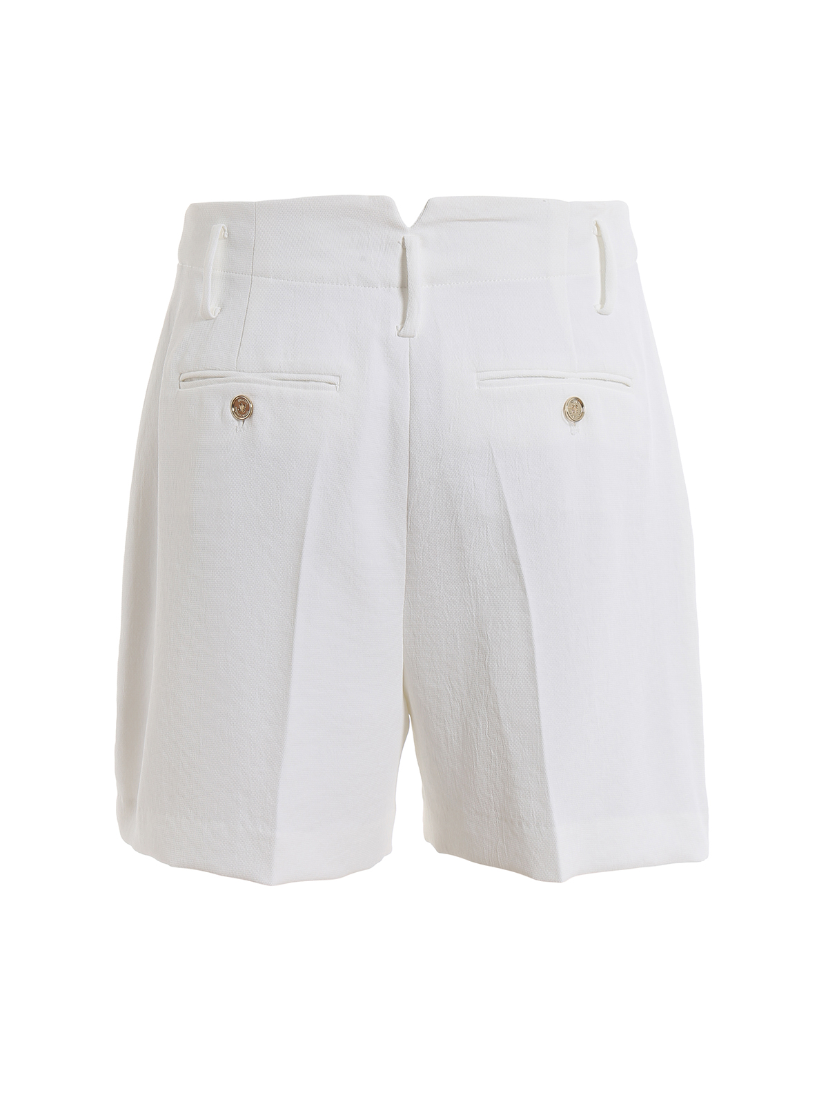 White tech fabric tailored shorts 
