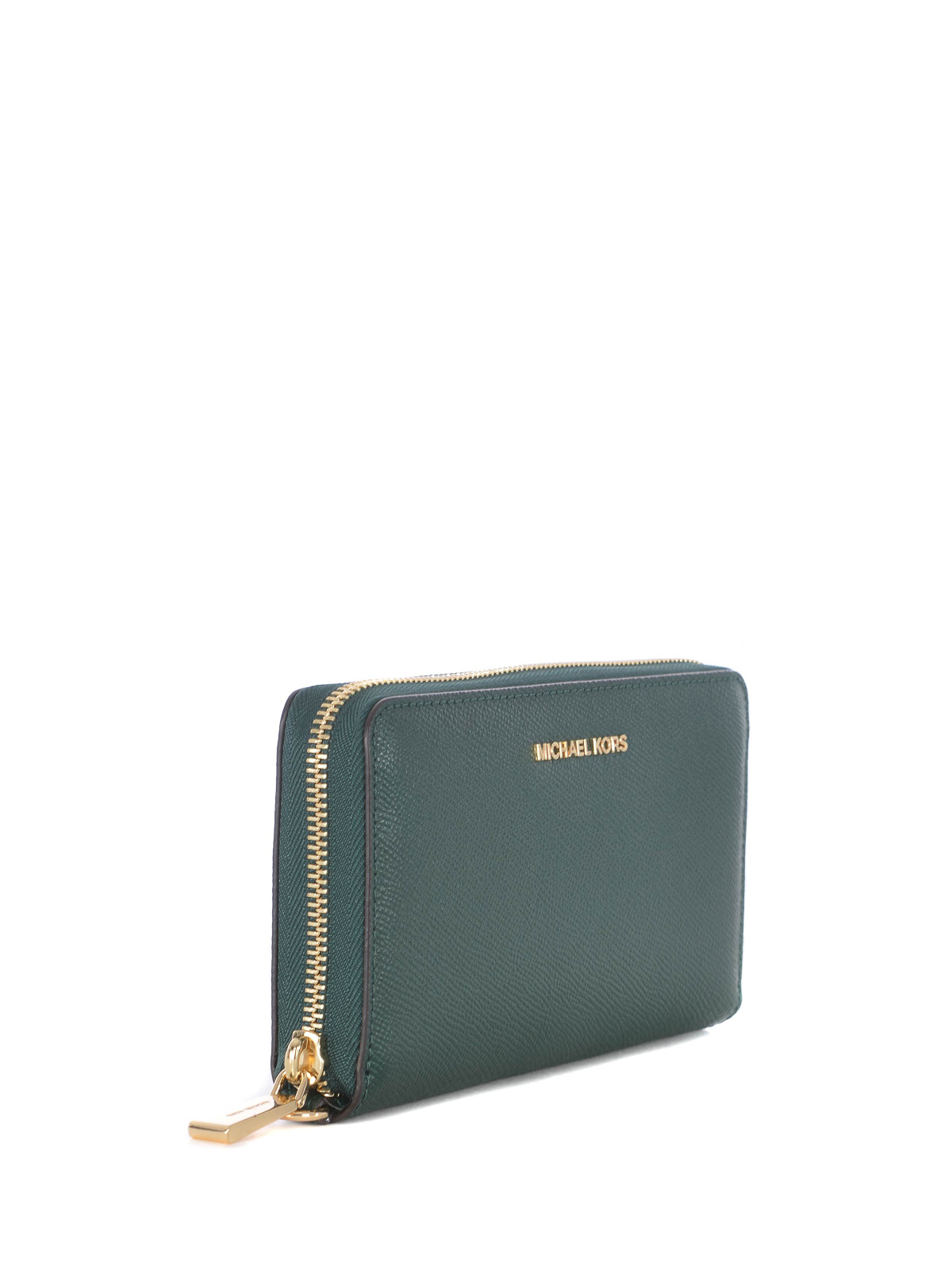 Wallets & purses Michael Kors - Jet Set Travel dark green leather wallet -  32T4GTVE3L305