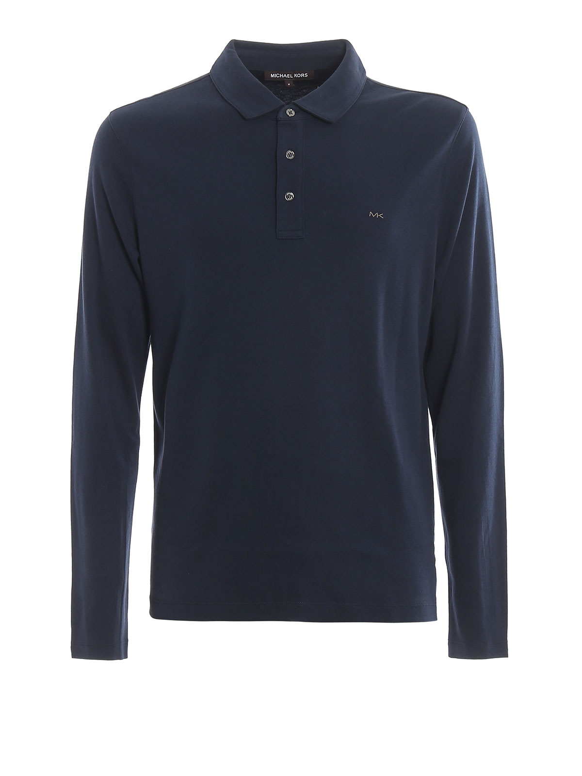 Polo shirts Michael Kors - Blue jersey long sleeve polo shirt -  CF95E9020B401