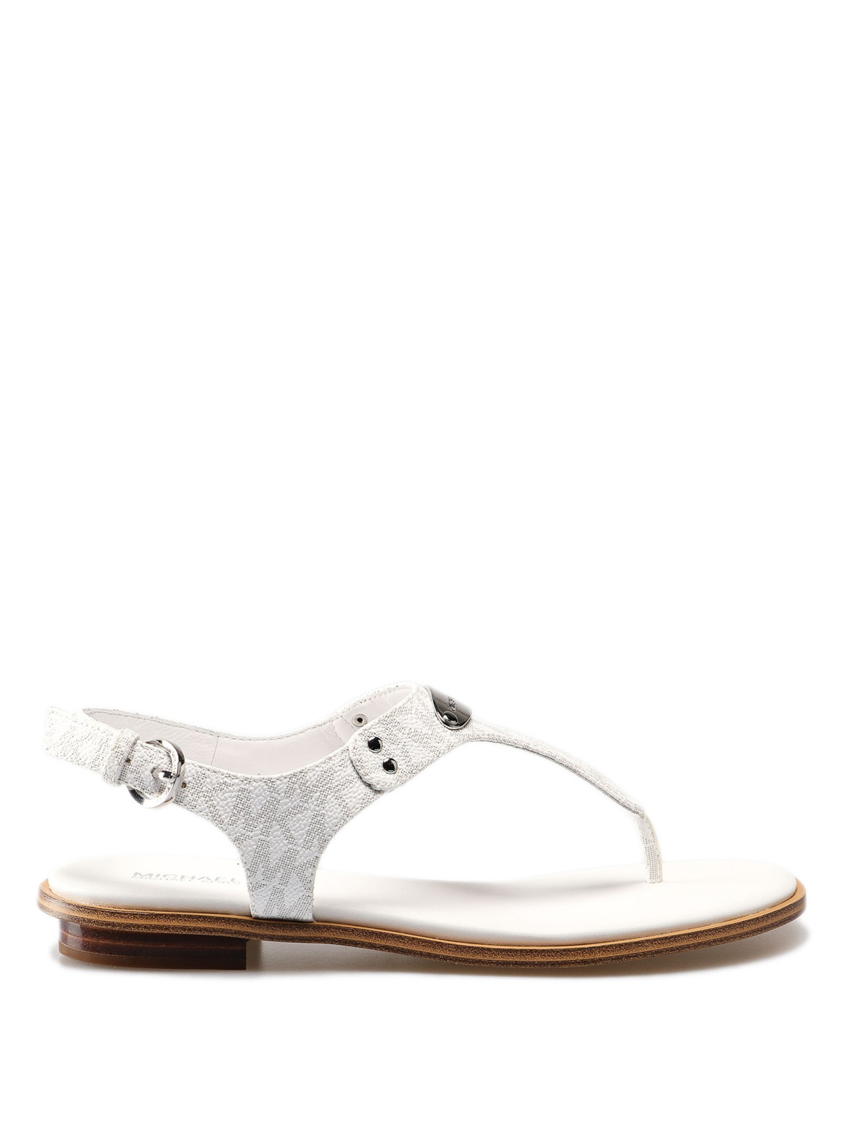 Alice logo print leather thong sandals 
