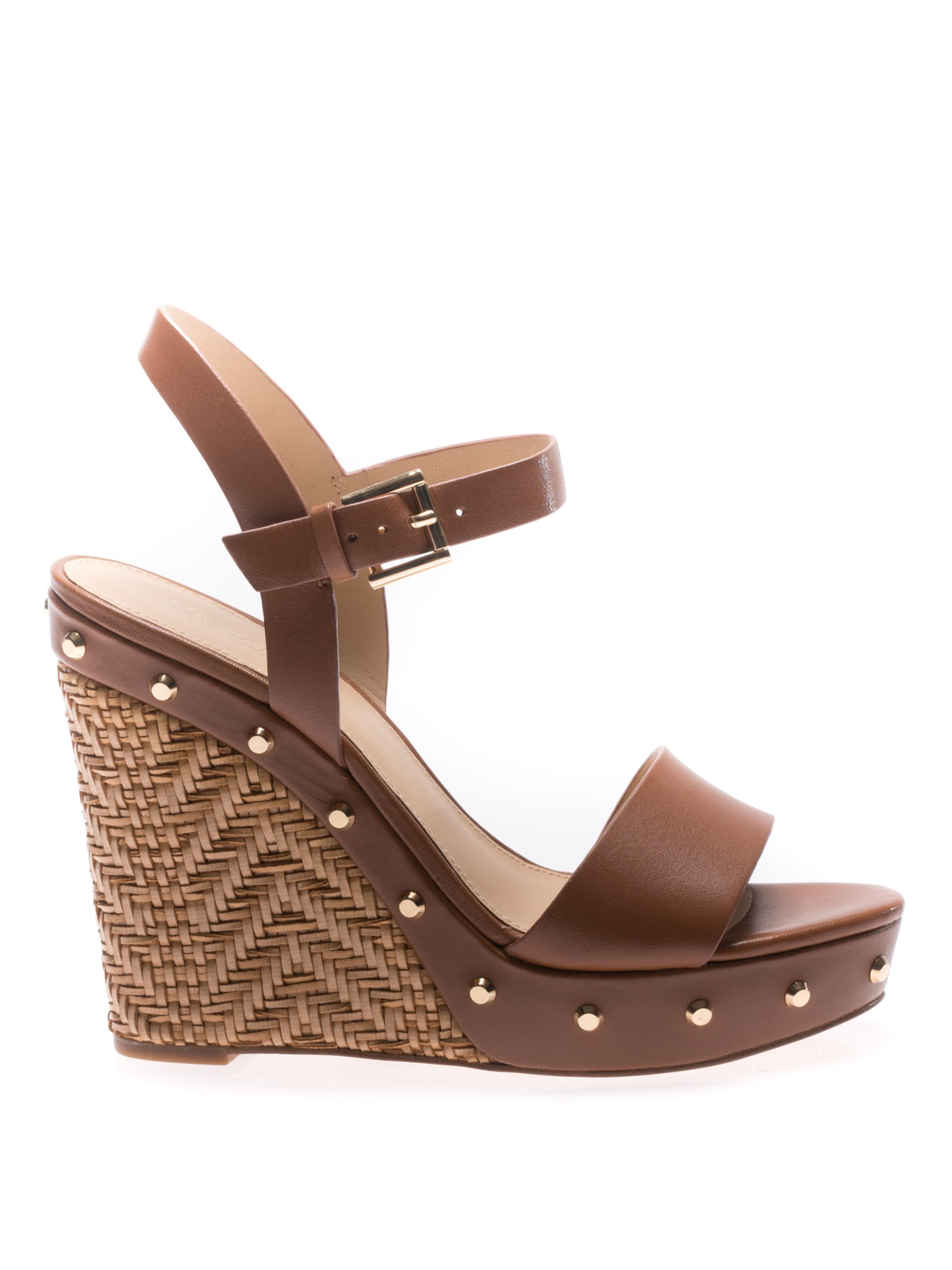 Sandals Michael Kors - Ellen brown leather wedge sandals - 40S8ELHS1L230