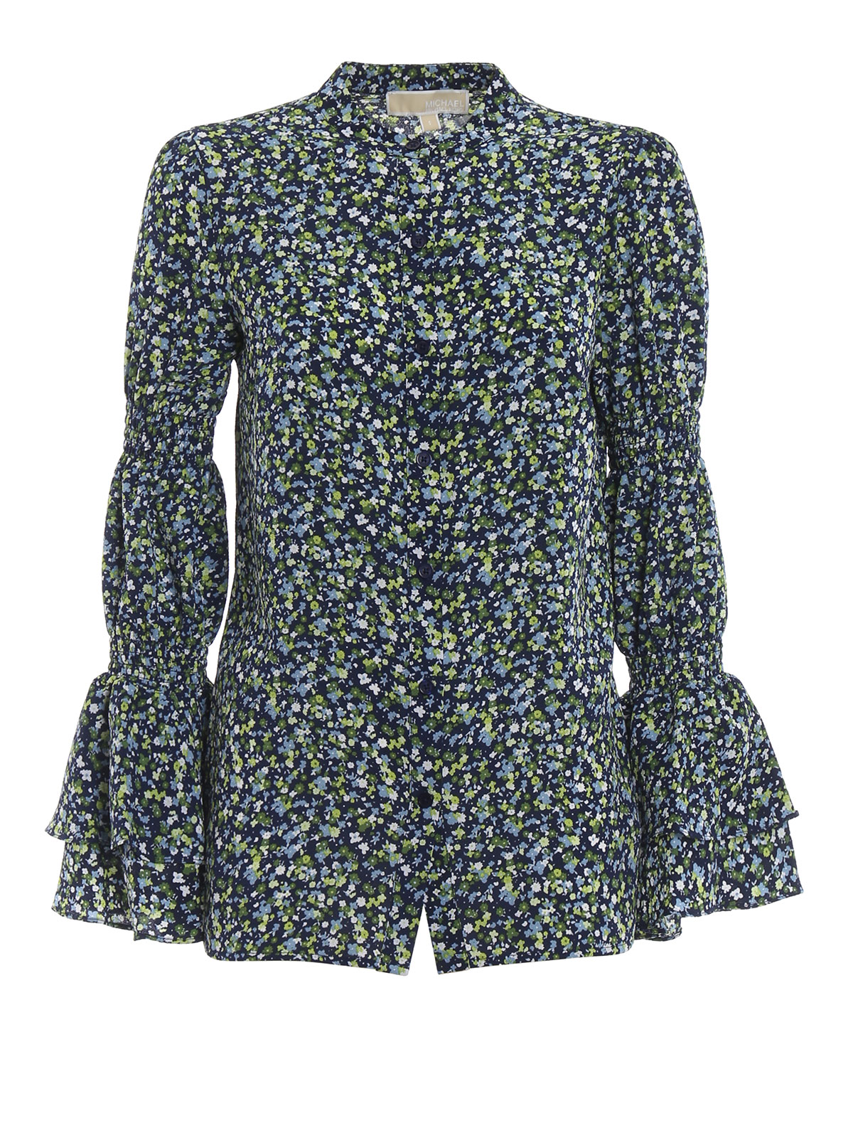 Shirts Michael Kors - Floral print crepe shirt with bell cuffs -  MU84LK89AK362