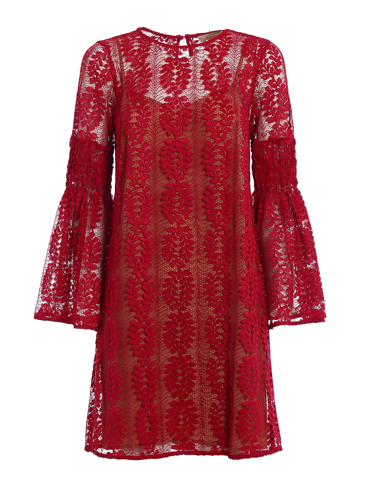 Short dresses Michael Kors - Bell sleeve see-through lace dress ...